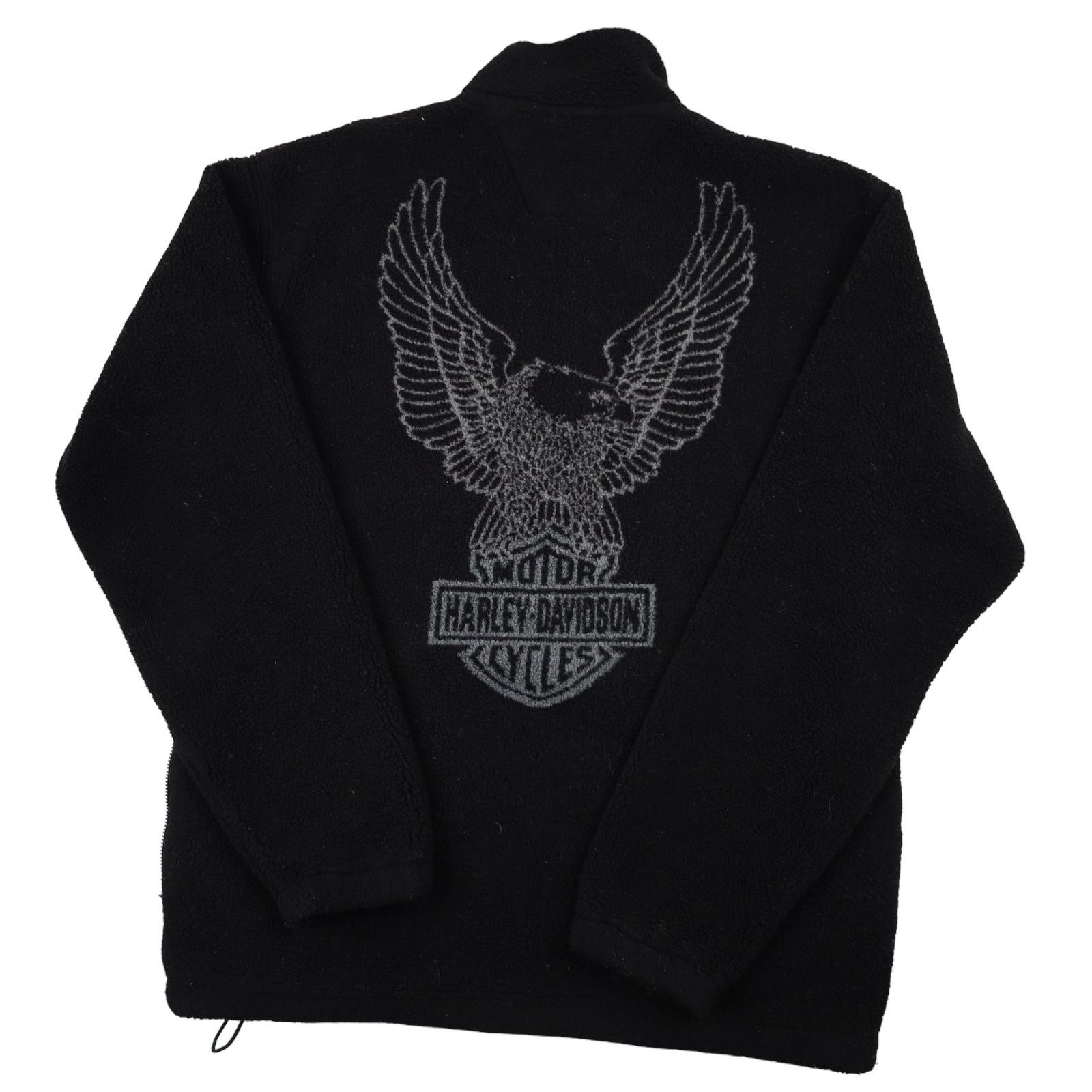 Harley Davidson × Vintage Vintage Harley Davidson Big Logo Deep Pile Fleece Jacket Size US M / EU 48-50 / 2 - 1 Thumbnail