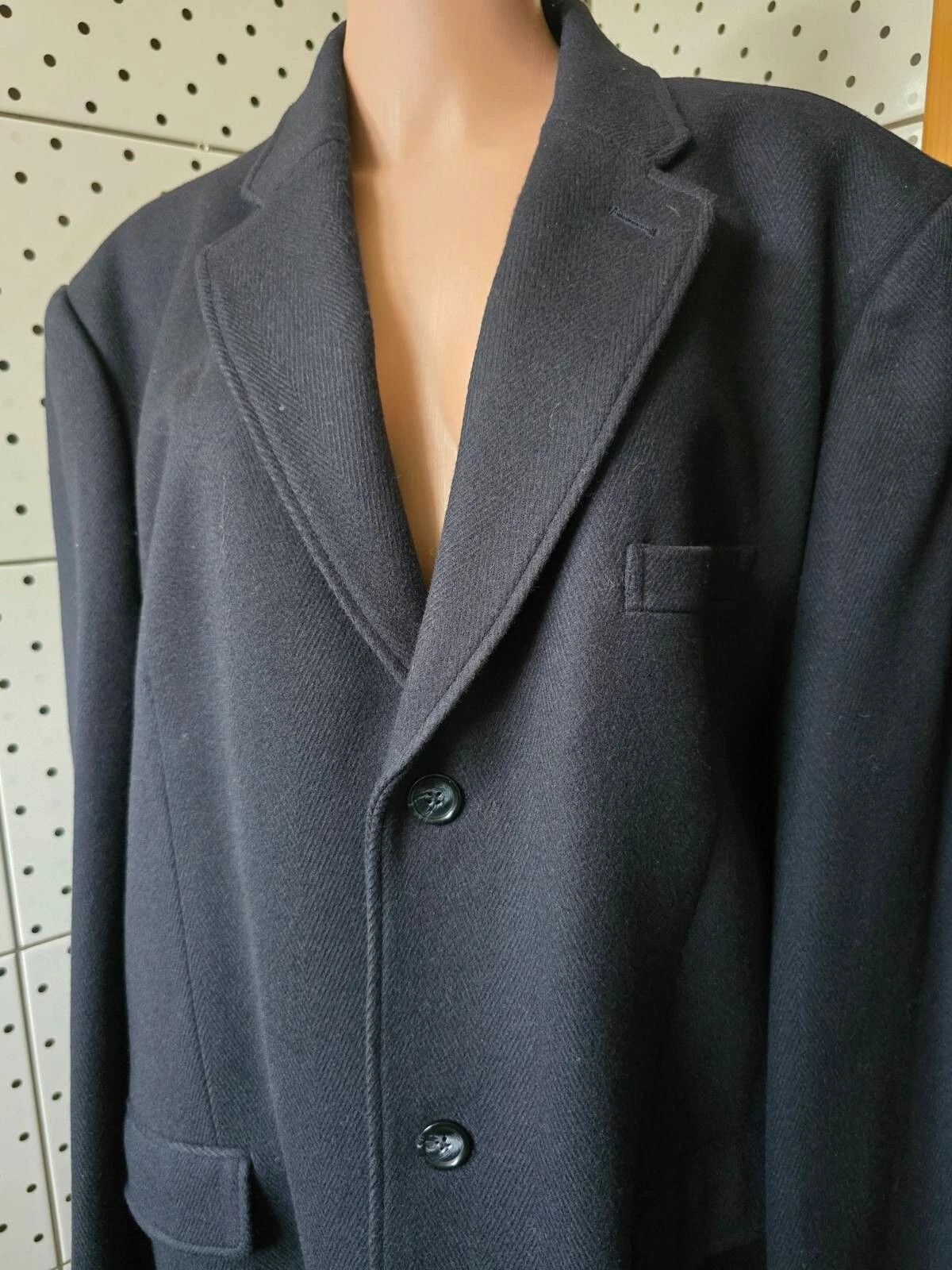 Savile Row SAVILE ROW Cashmere & Wool Pea Coat Dark Charcoal Size 46R Size US L / EU 52-54 / 3 - 3 Thumbnail