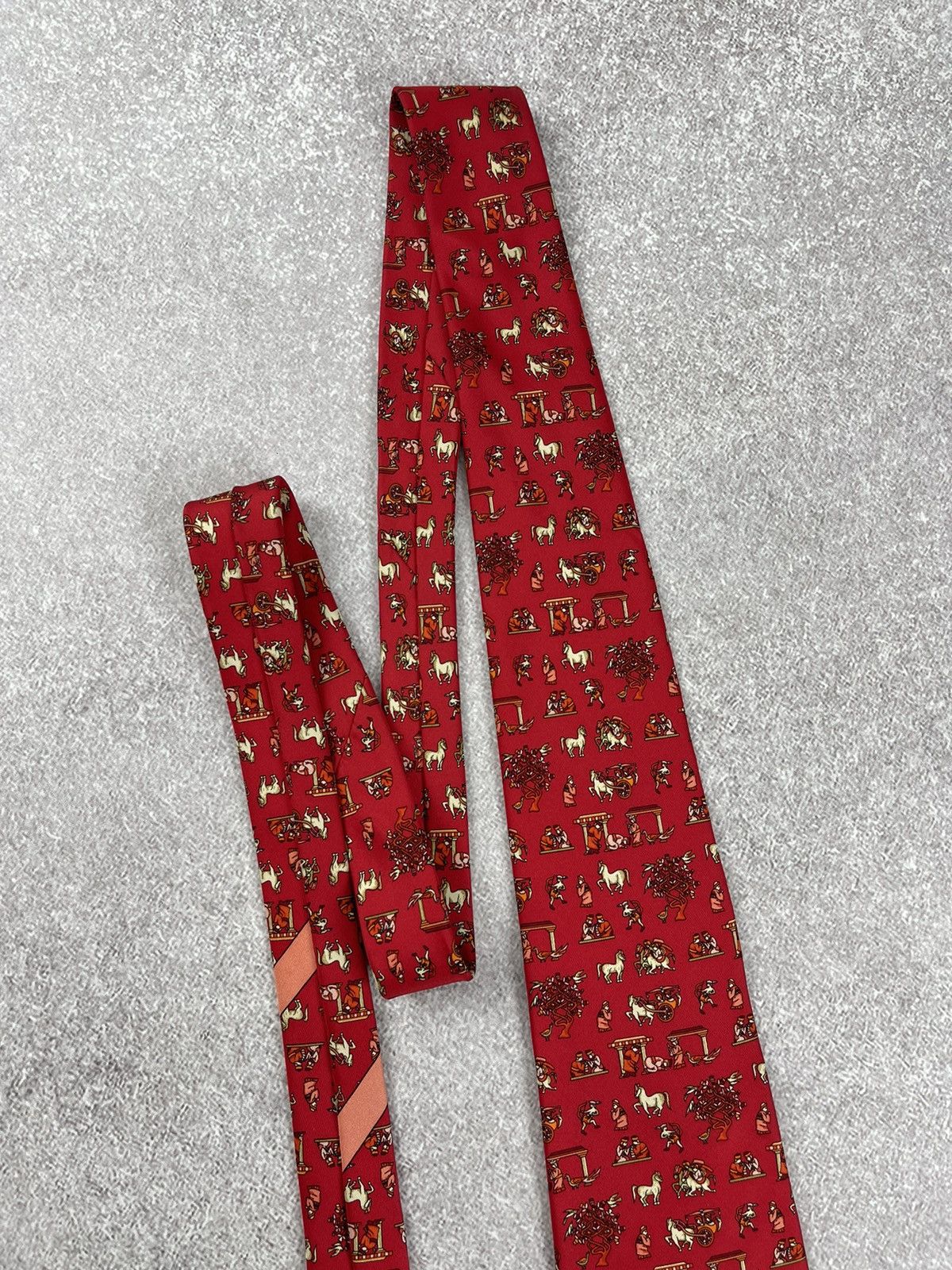Salvatore Ferragamo × Vintage Vintage Salvatore Ferragamo Printed Silk Tie Size ONE SIZE - 3 Thumbnail