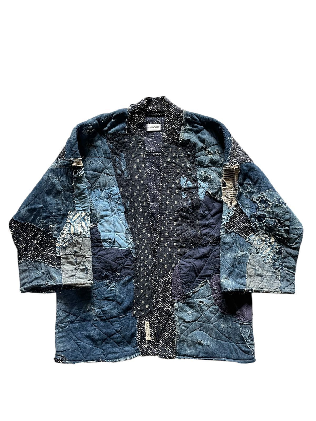 Proleta Re Art Custom Indigo Boro Damaged Fabric Haori Kimono Jacket Size US L / EU 52-54 / 3 - 1 Thumbnail