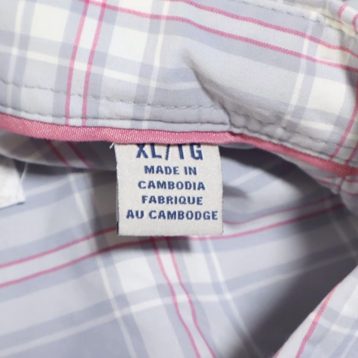 Tommy Bahama Tommy Bahama Shirt Nylon Plaid Button Up Gray XL Mens Siesta Key Performance Stretch Long Sleeve Size US XL / EU 56 / 4 - 6 Thumbnail