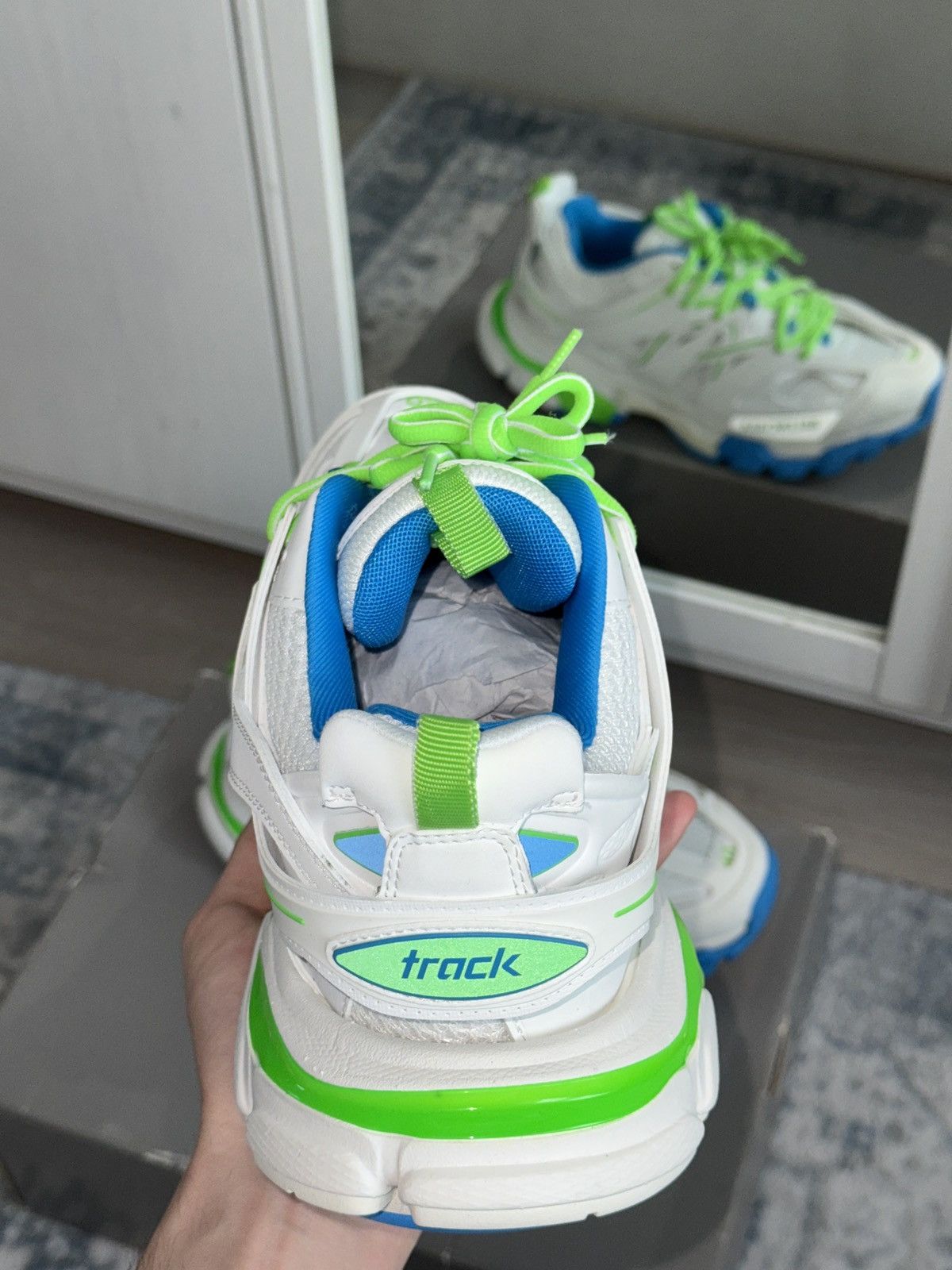 Balenciaga Balenciaga Track WHITE/GREEN/BLUE Size US 7 / EU 40 - 4 Thumbnail