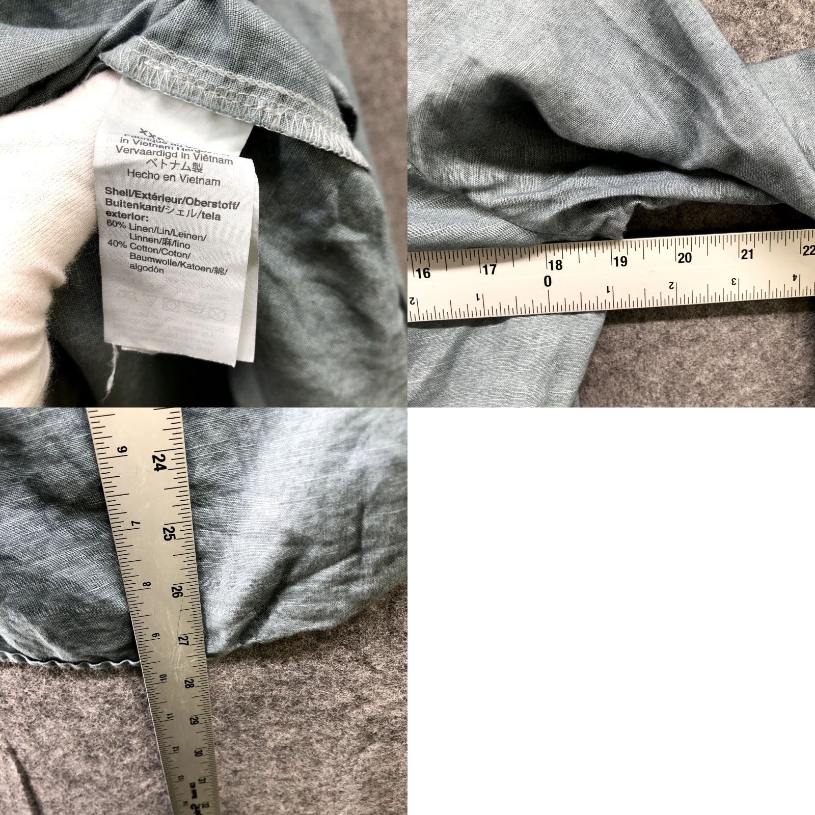 J.Crew VINTAGE J. Crew Popover Top Linen Cotton Blend Womens XXS Long Sleeve Blouse Shirt Casual Womens Gray J.CREW Bohemian Beach 2XS Size XXS / US 00 / IT 34 - 8 Thumbnail