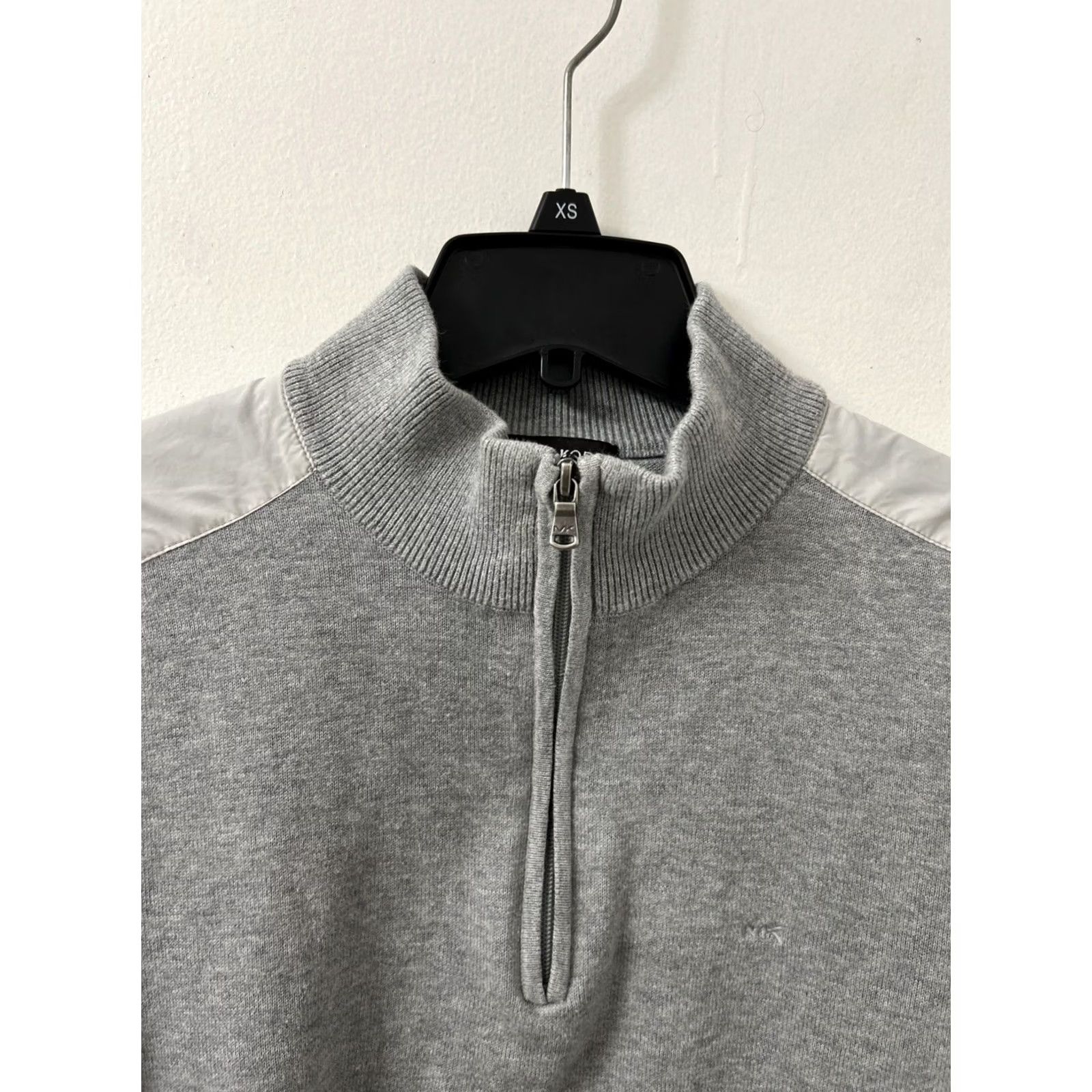 Michael Kors Michael Kors Sweater Mens L Gray 1/4 Zip Pullover Logo Knit 100% Cotton Long Sleeve Button-Up Casual Business Workwear Regular Fit 26”/22” Pit to Pit Size US L / EU 52-54 / 3 - 5 Thumbnail