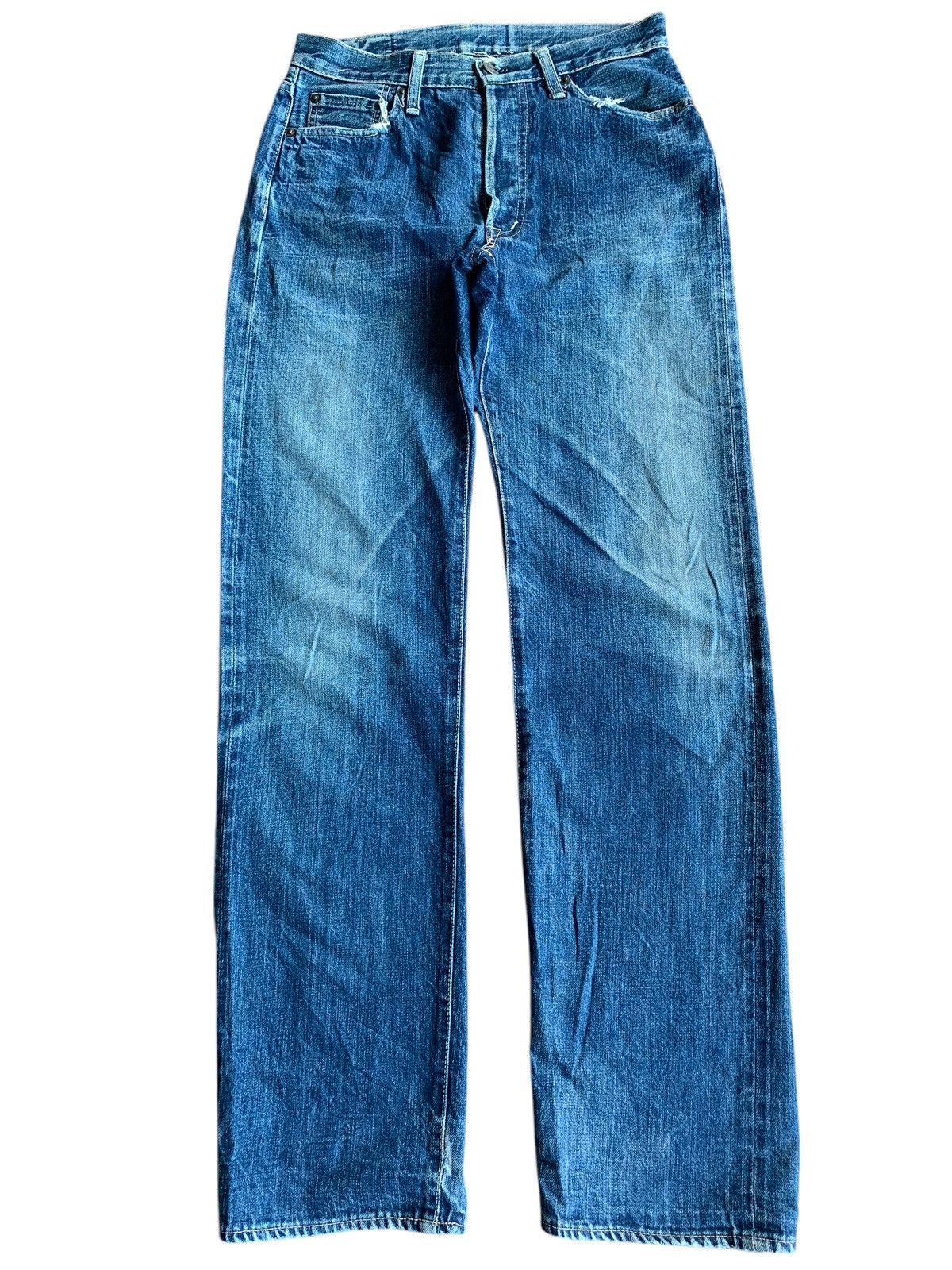 Japanese Brand × Kapital × OMNIGOD OMNIGOD SELVEDGE BUTTON FLY FADED & RUSTY DISTRESSED DENIM Size US 29 - 2 Thumbnail