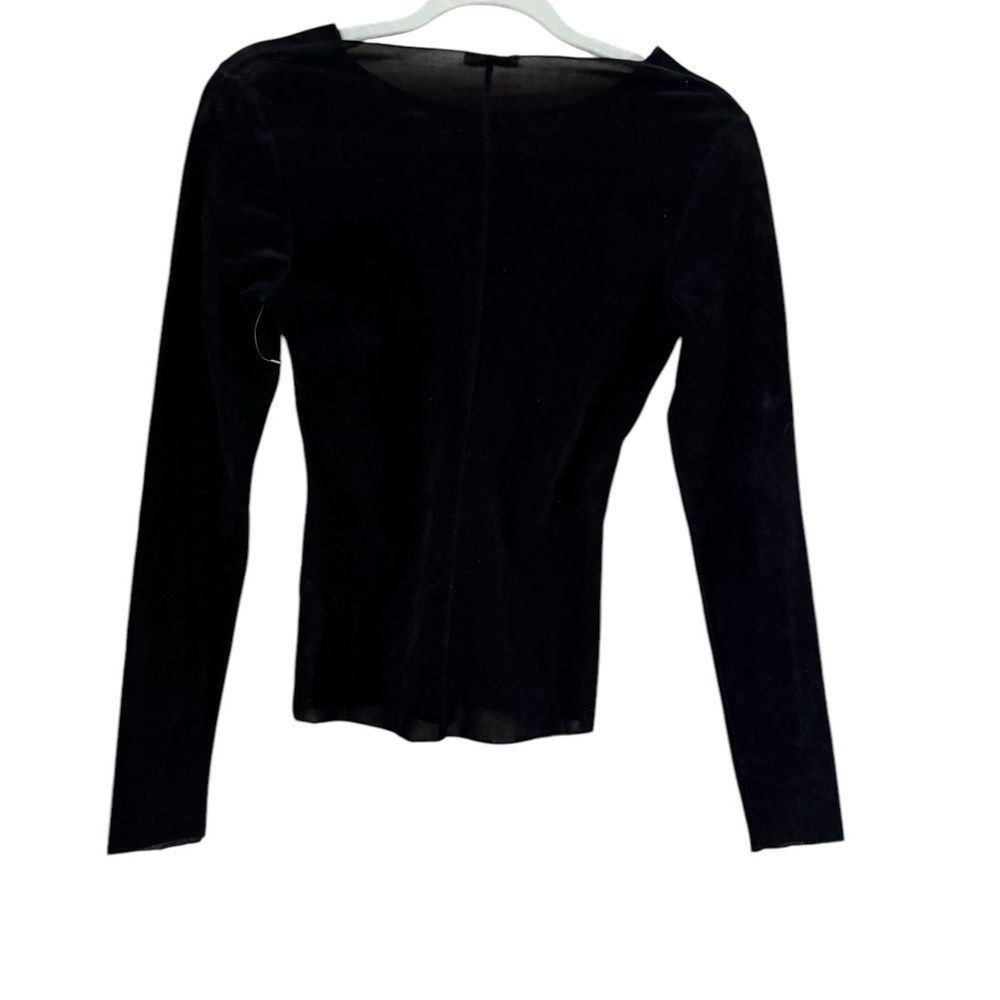 Free People Elegant Black Long Sleeve Fitted Blouse Size XS / US 0-2 / IT 36-38 - 2 Thumbnail