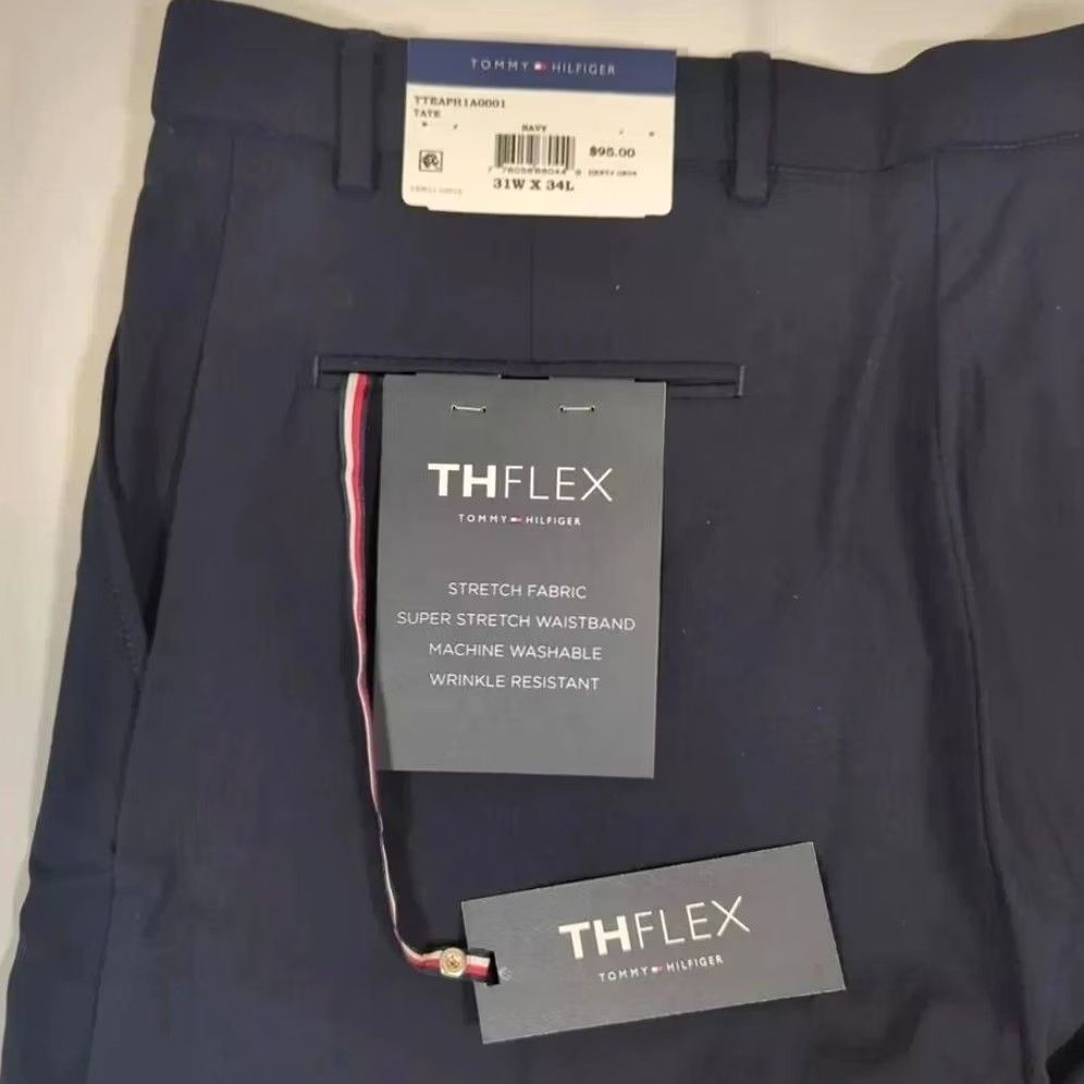 Tommy Hilfiger Tommy Hilfiger Men Navy Blue Chino Performance Straight Pant 32x33 THFLEX Size US 32 / EU 48 - 4 Thumbnail