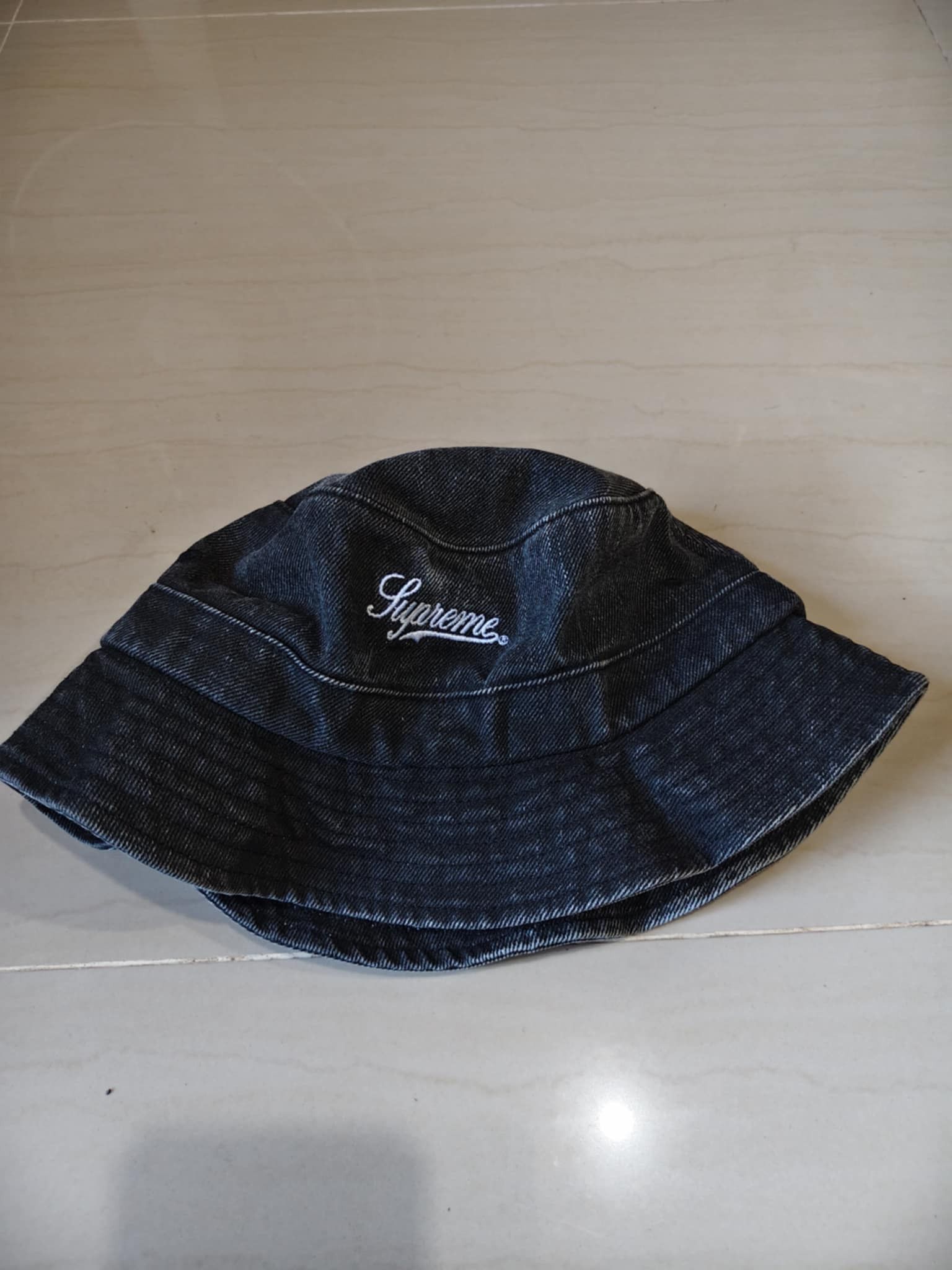 Supreme SS24 Supreme Coated Denim Crusher Black Size ONE SIZE - 2 Thumbnail