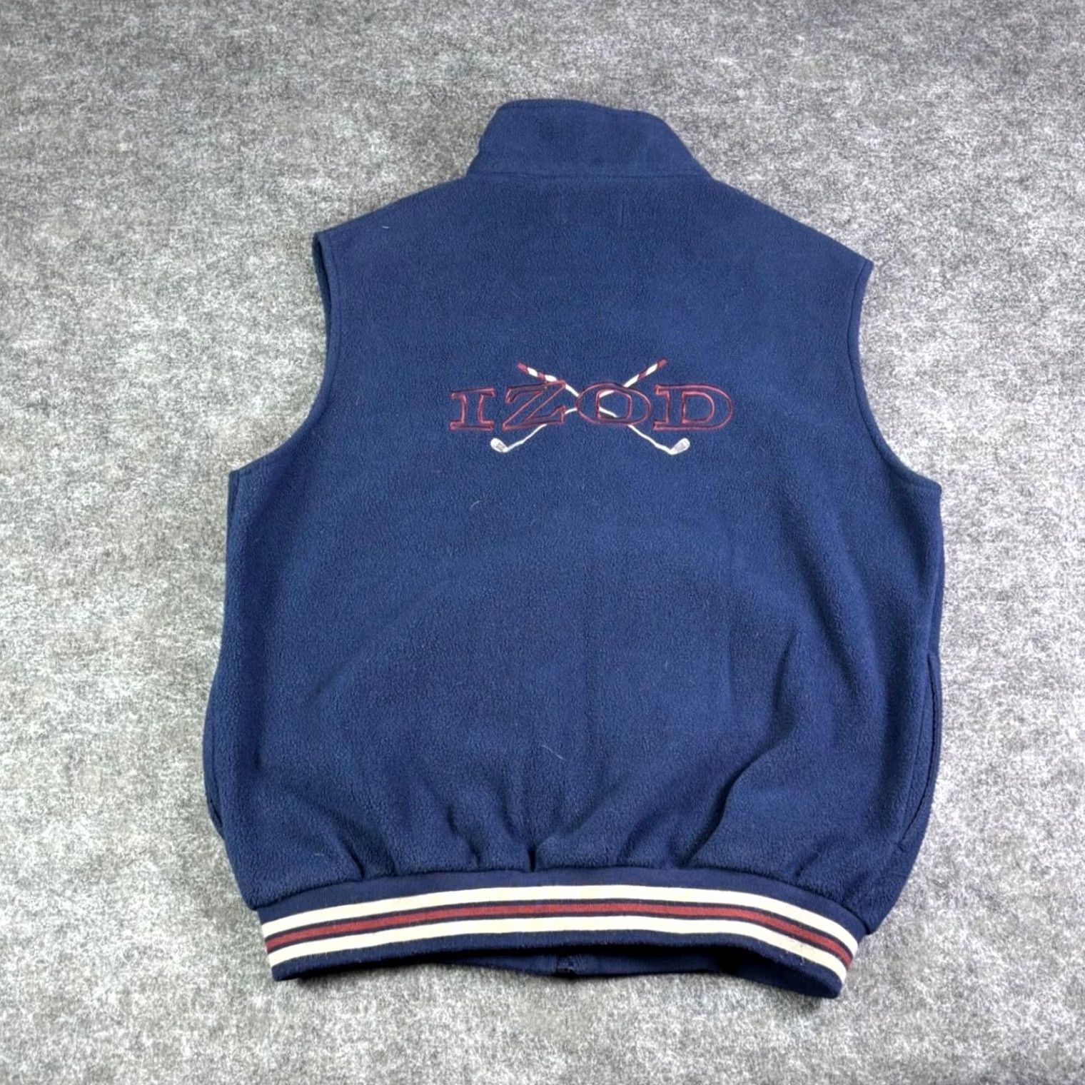 Izod VINTAGE Izod Vest Navy Blue Full Zip Fleece Embroidered Logo 90s Mens M Vest Mens Pattern Solid 3-in-1 Jacket Jacket Coat Short Size M Blue Mens Size US M / EU 48-50 / 2 - 2 Thumbnail