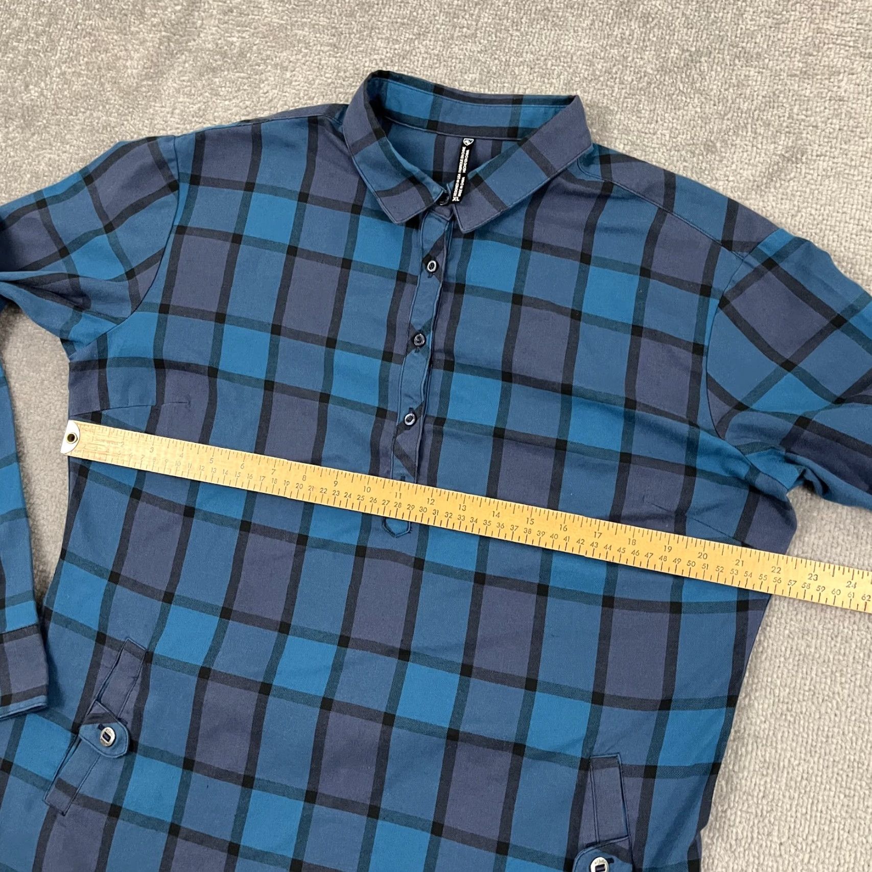 Vintage Kuhl Rukus Flannel Shirt Womens XL Blue Plaid Hiking Outdoor 1/2 Button Up 8341 Size XL / US 12-14 / IT 48-50 - 4 Thumbnail