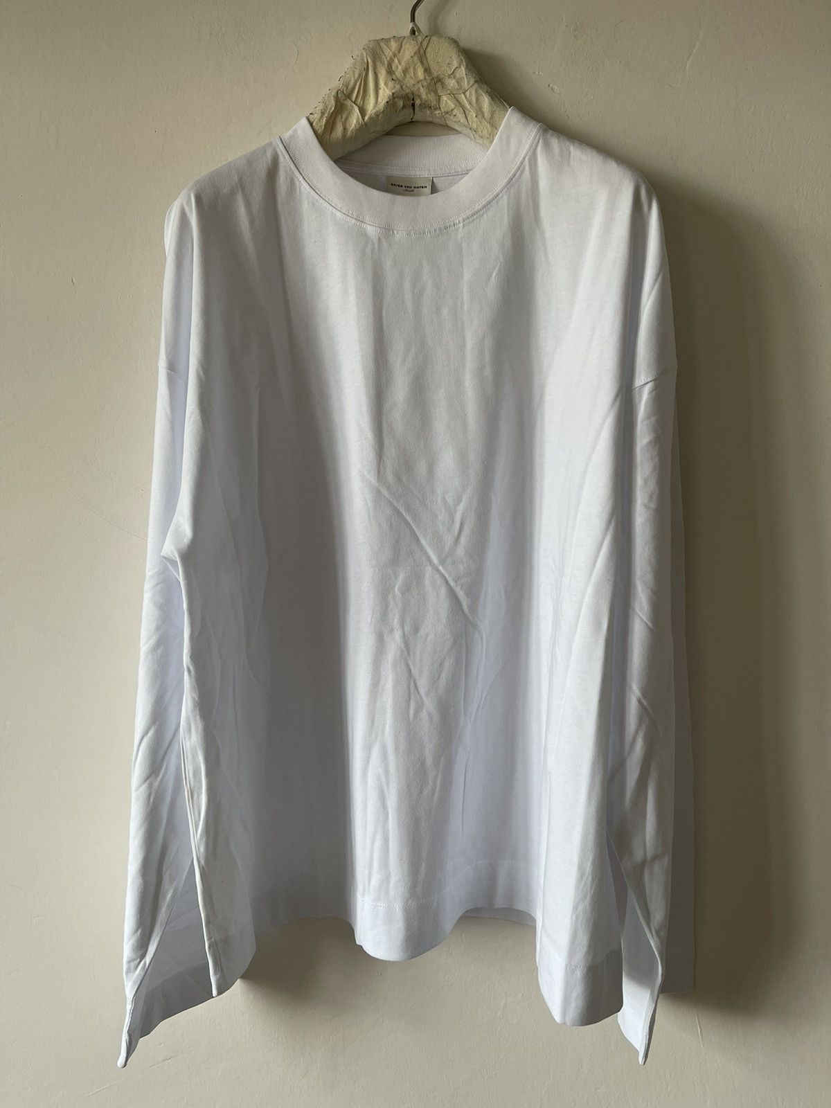 Dries Van Noten White Crewneck Long Sleeve T-Shirt Size US S / EU 44-46 / 1 - 2 Thumbnail