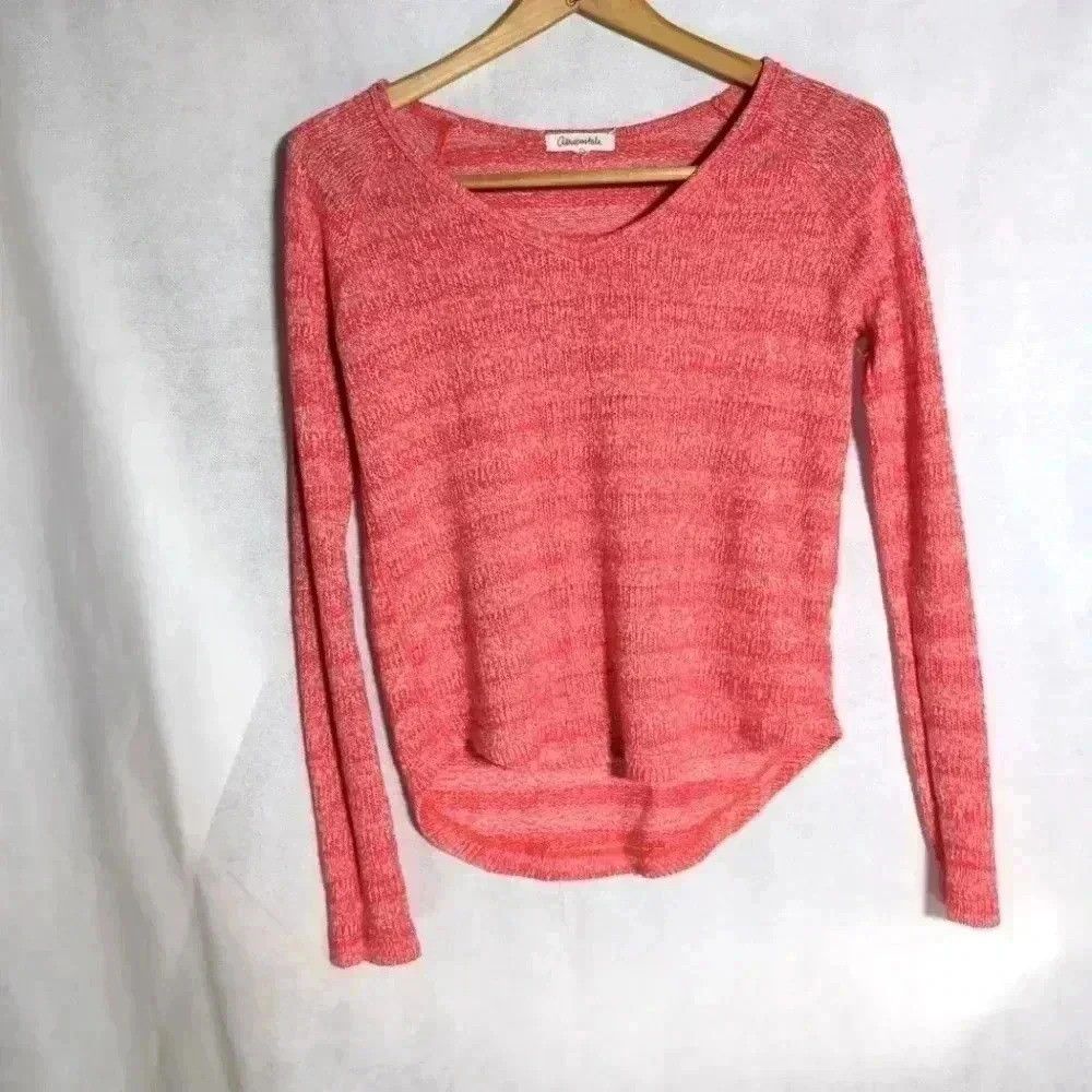 Aeropostale Aeropostale Pink Sweater Scoop Neck Striped sz XS Size XS / US 0-2 / IT 36-38 - 1 Thumbnail