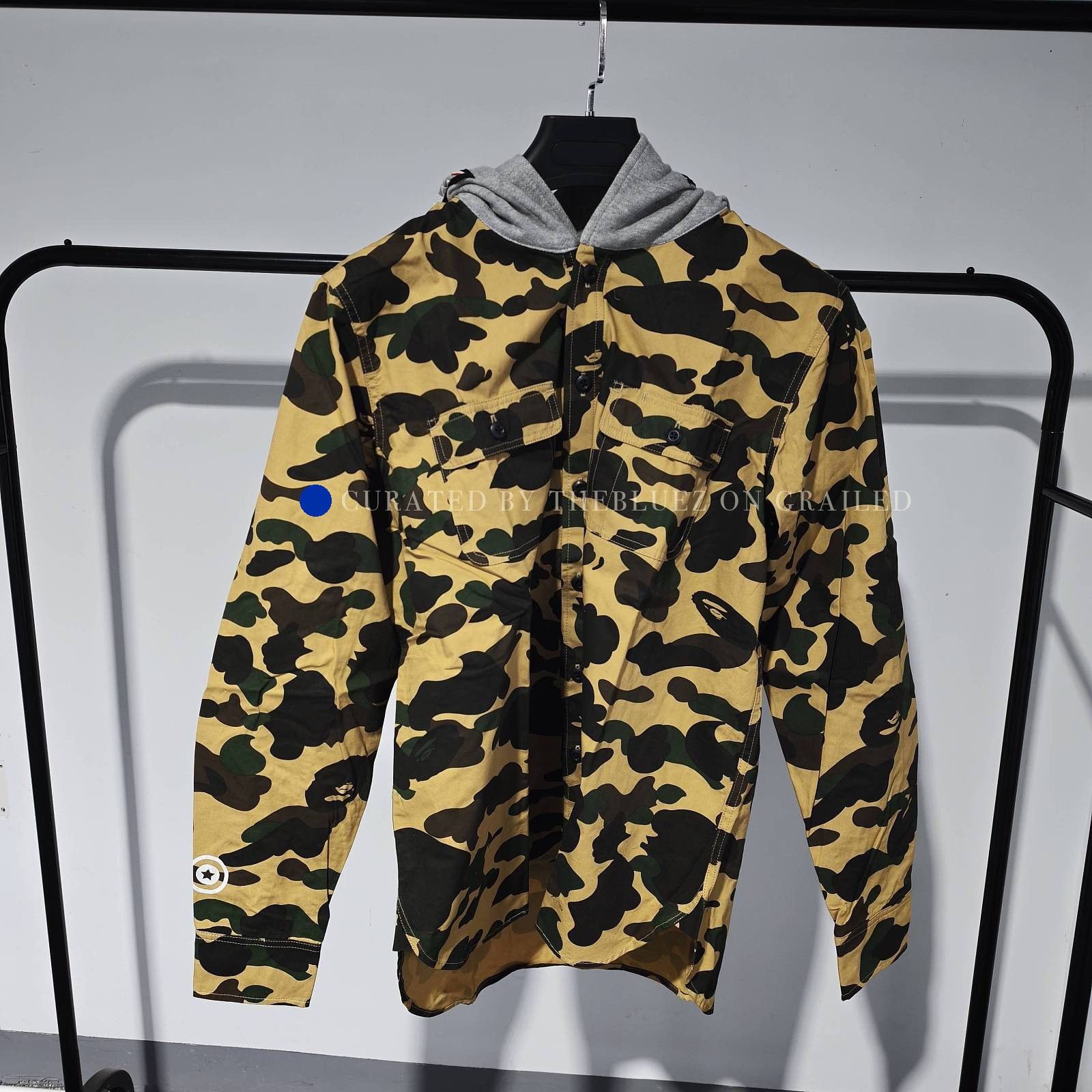 Bape Camo Shark Button Up in Green Size US XL / EU 56 / 4 - 1 Thumbnail