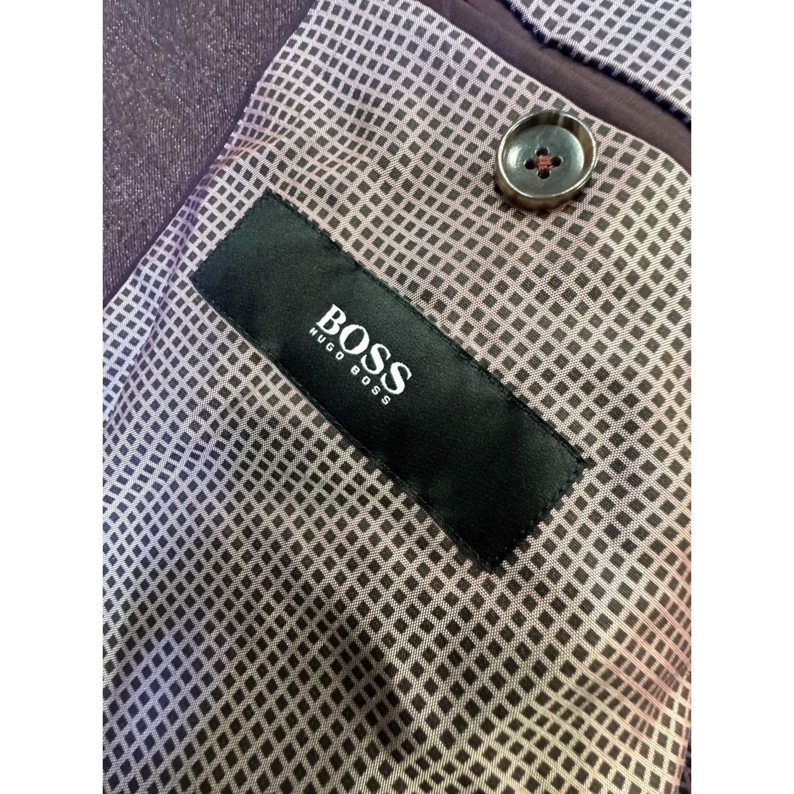 Hugo Boss HUGO BOSS Mens 44R Brown Reda Super 130 Wool Blazer Two Button Lined Suit Jacket Size 44R - 5 Thumbnail