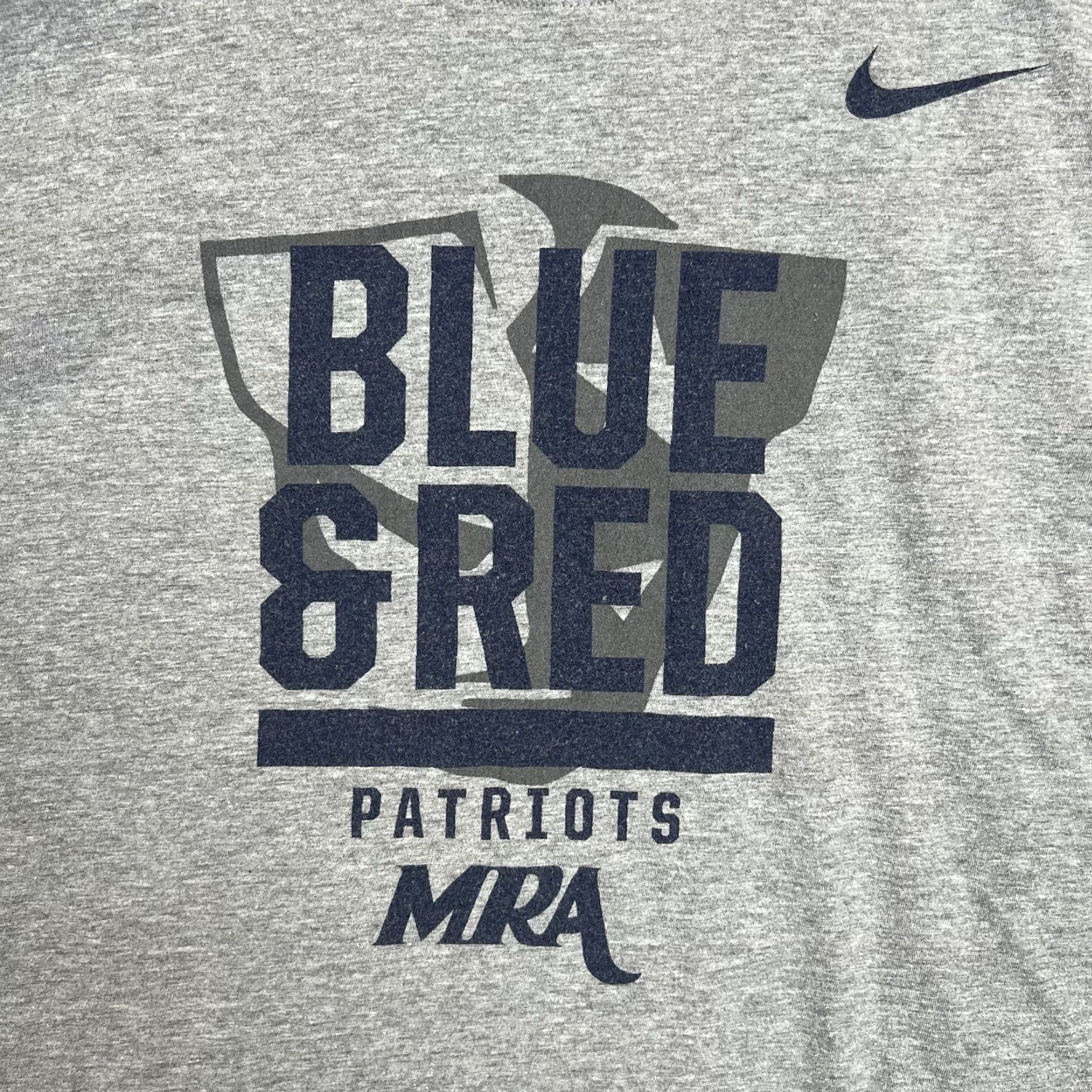 Nike Nike MRA Patriots T Shirt Adult Medium Gray Blue Red Athletic Mens Size US M / EU 48-50 / 2 - 4 Thumbnail