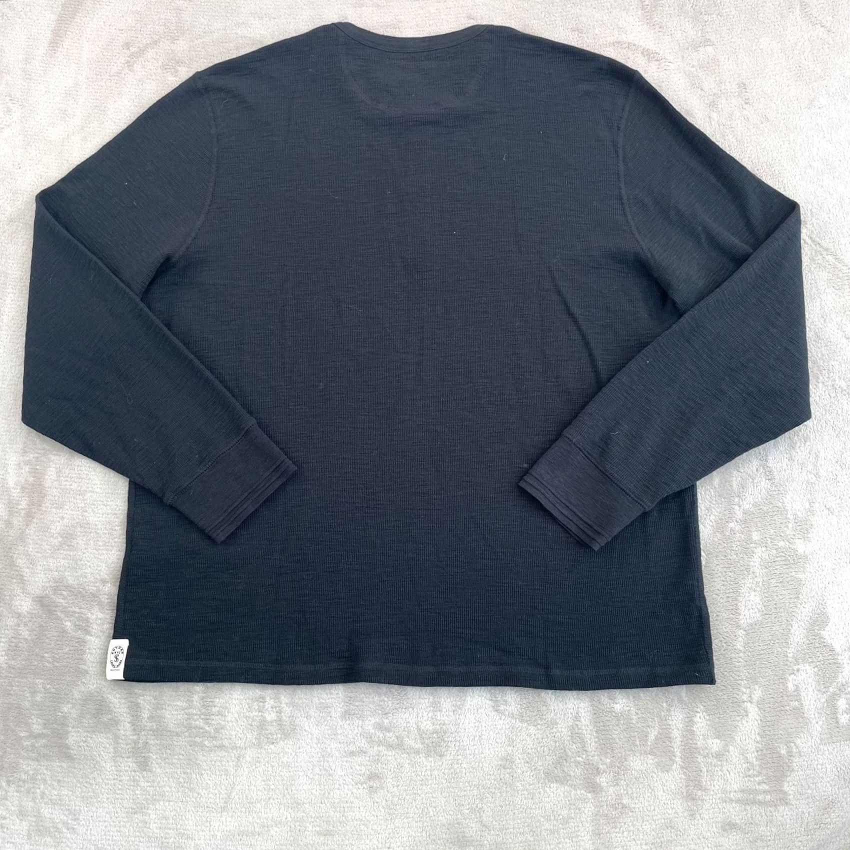 Todd Snyder Todd Snyder Waffle Knit Henley Shirt Men 2XL Black Slub Cotton Slim Fit NWT Size US XXL / EU 58 / 5 - 6 Thumbnail