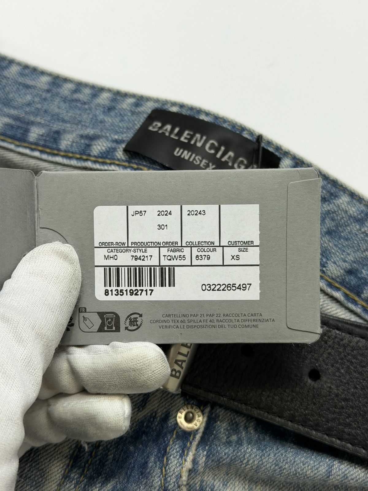 Balenciaga Balenciaga Integrated Belt Washed Blue Denim Pants Size US 28 / EU 44 - 17 Thumbnail