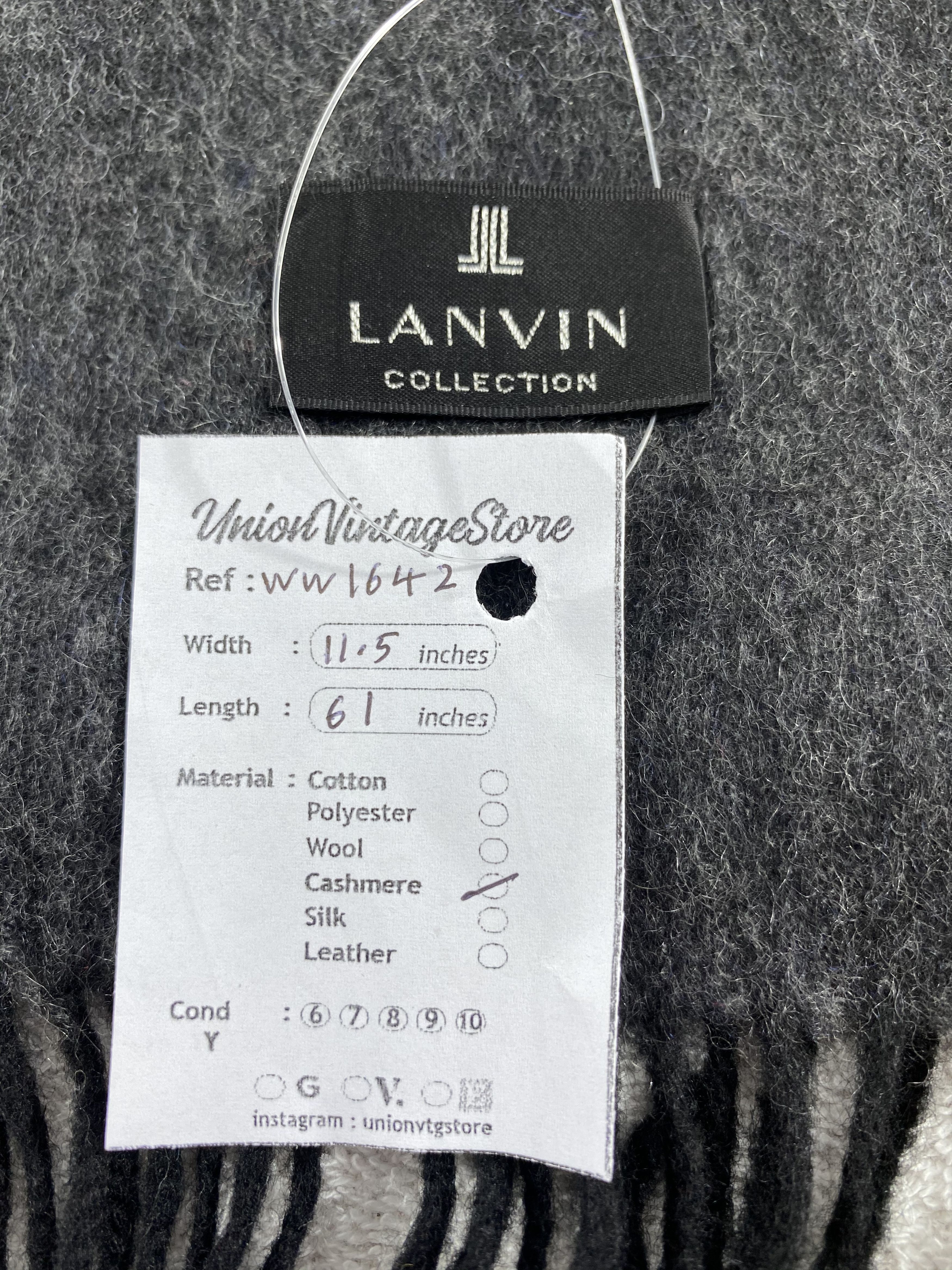 Lanvin × Vintage Lanvin Scarf / Muffler / Neckwear - WW1642 Size ONE SIZE - 5 Thumbnail