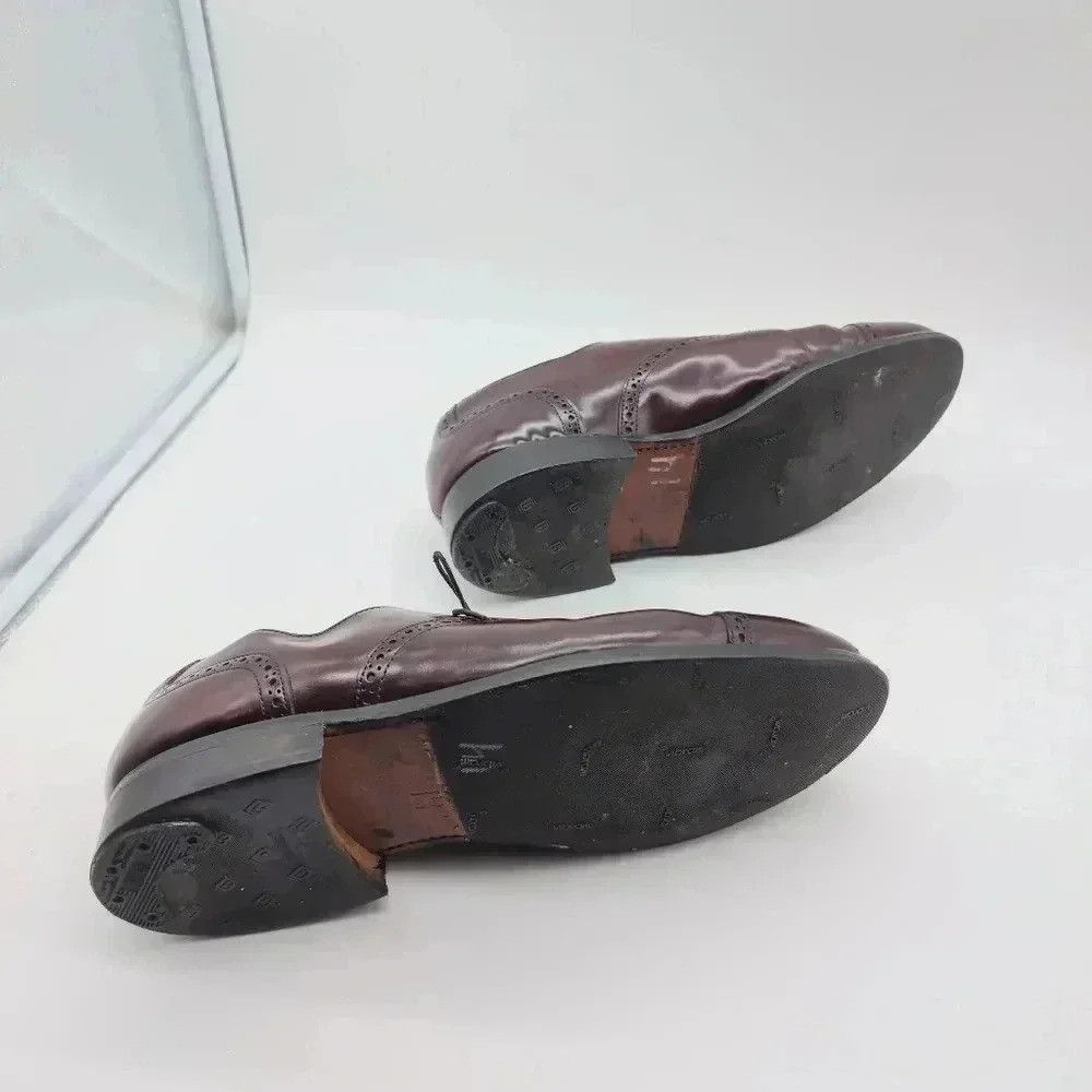Bostonian Bostonian Impression 22028 Maroon leather cap toe dress shoe Size US 10 / EU 43 - 7 Thumbnail