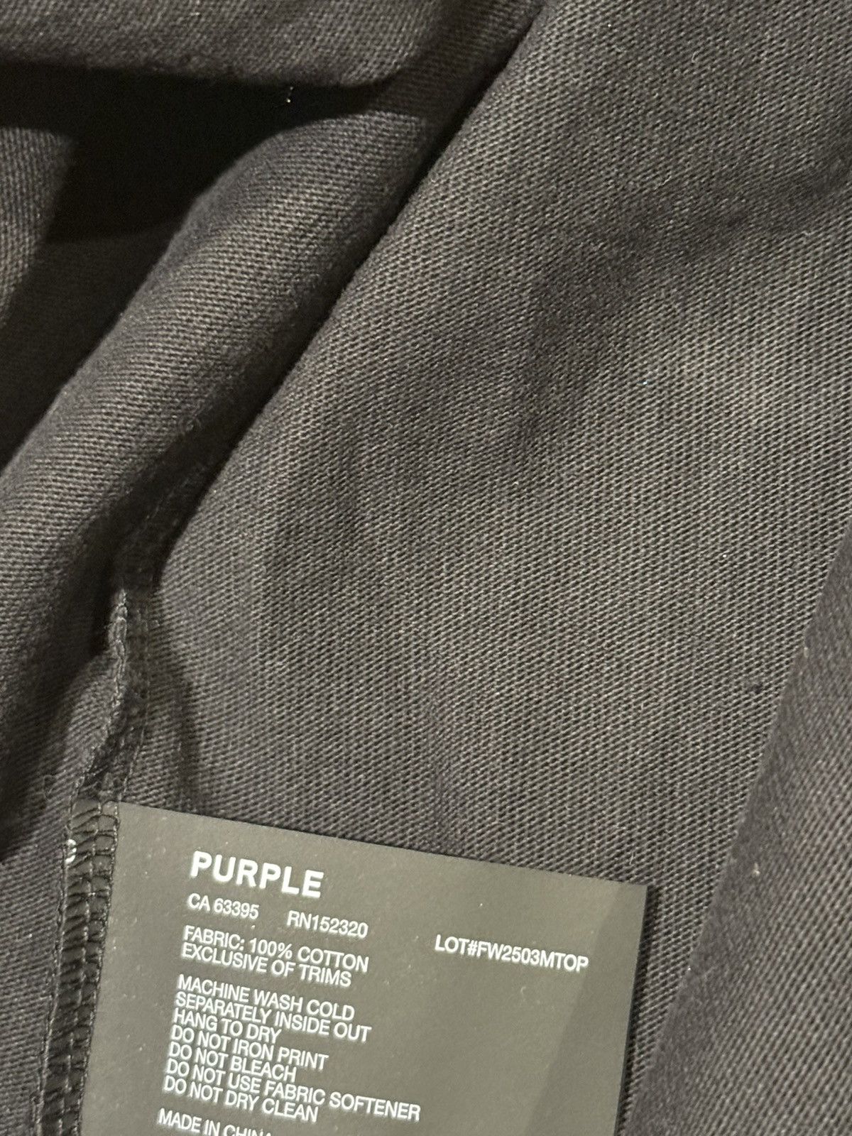 Purple Brand Purple Brand Black Distressed Logo Tee Size Medium Size US M / EU 48-50 / 2 - 5 Thumbnail