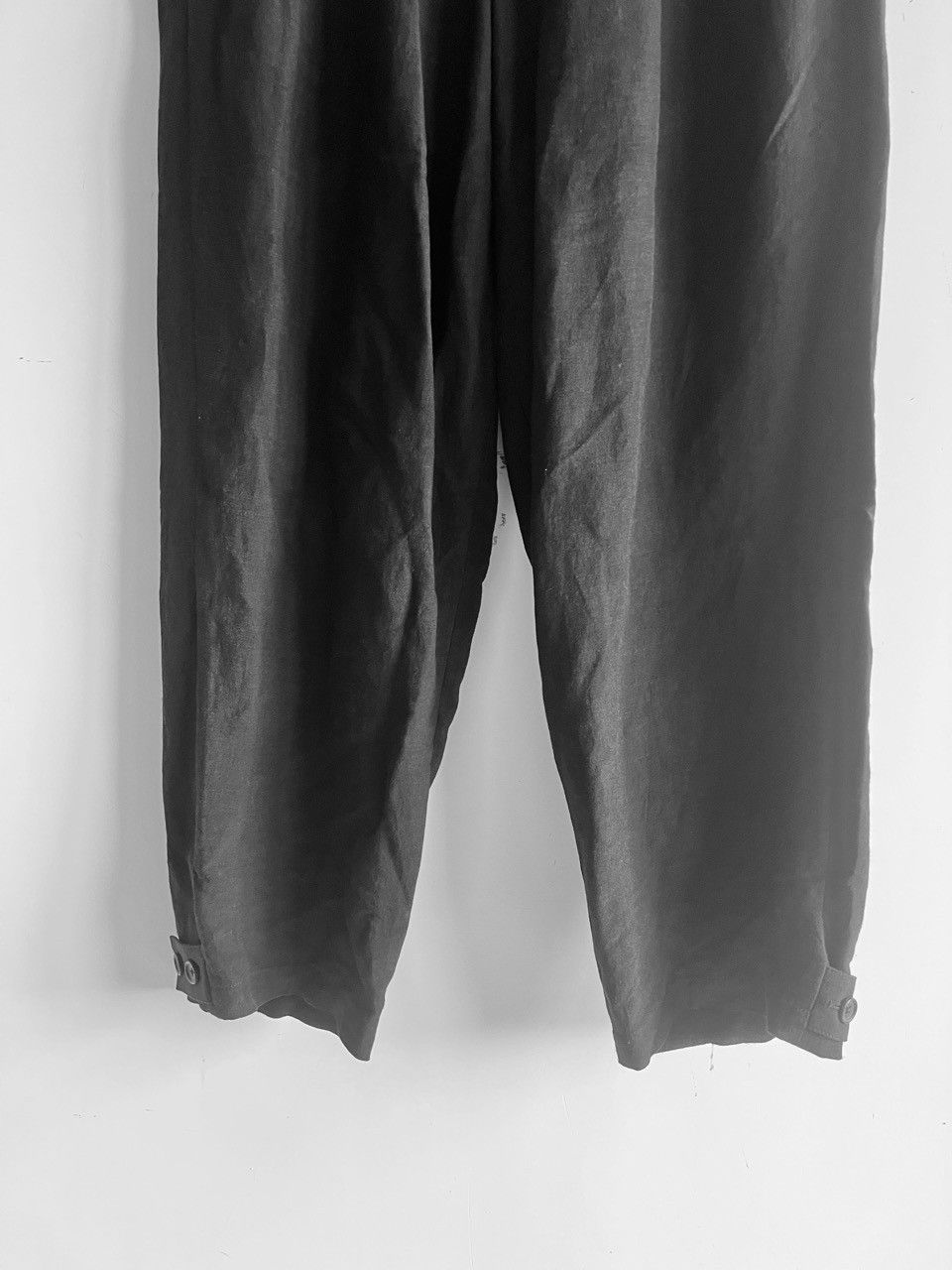 Yohji Yamamoto Yohji Yamamoto Pour Homme Linen/Rayon Tab Pants trouser wide Size US 30 / EU 46 - 10 Thumbnail