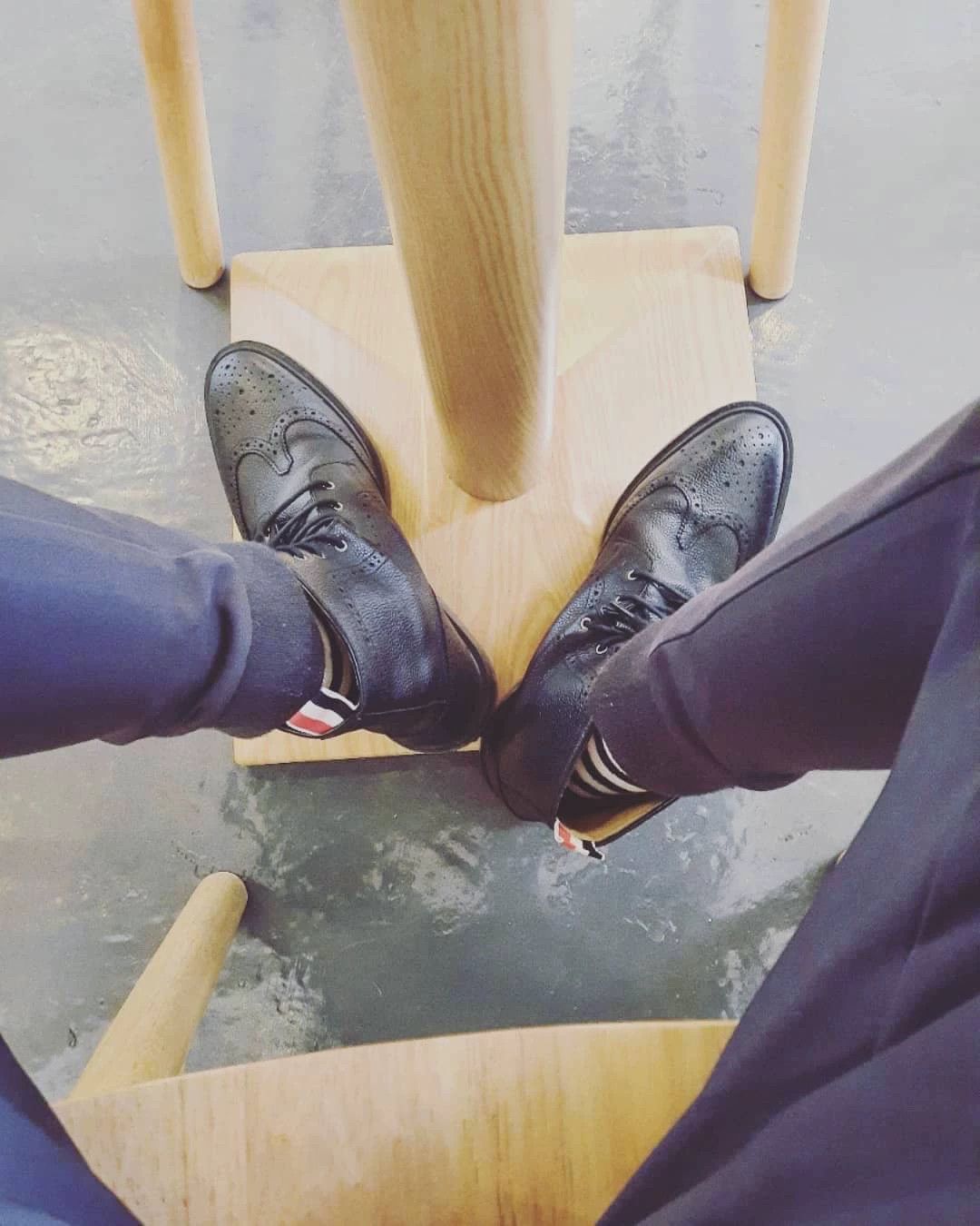 Thom Browne Thom Browne Classic Carved Hi Top Wood Sole US9 (Nike43) Size US 9 / EU 42 - 4 Thumbnail