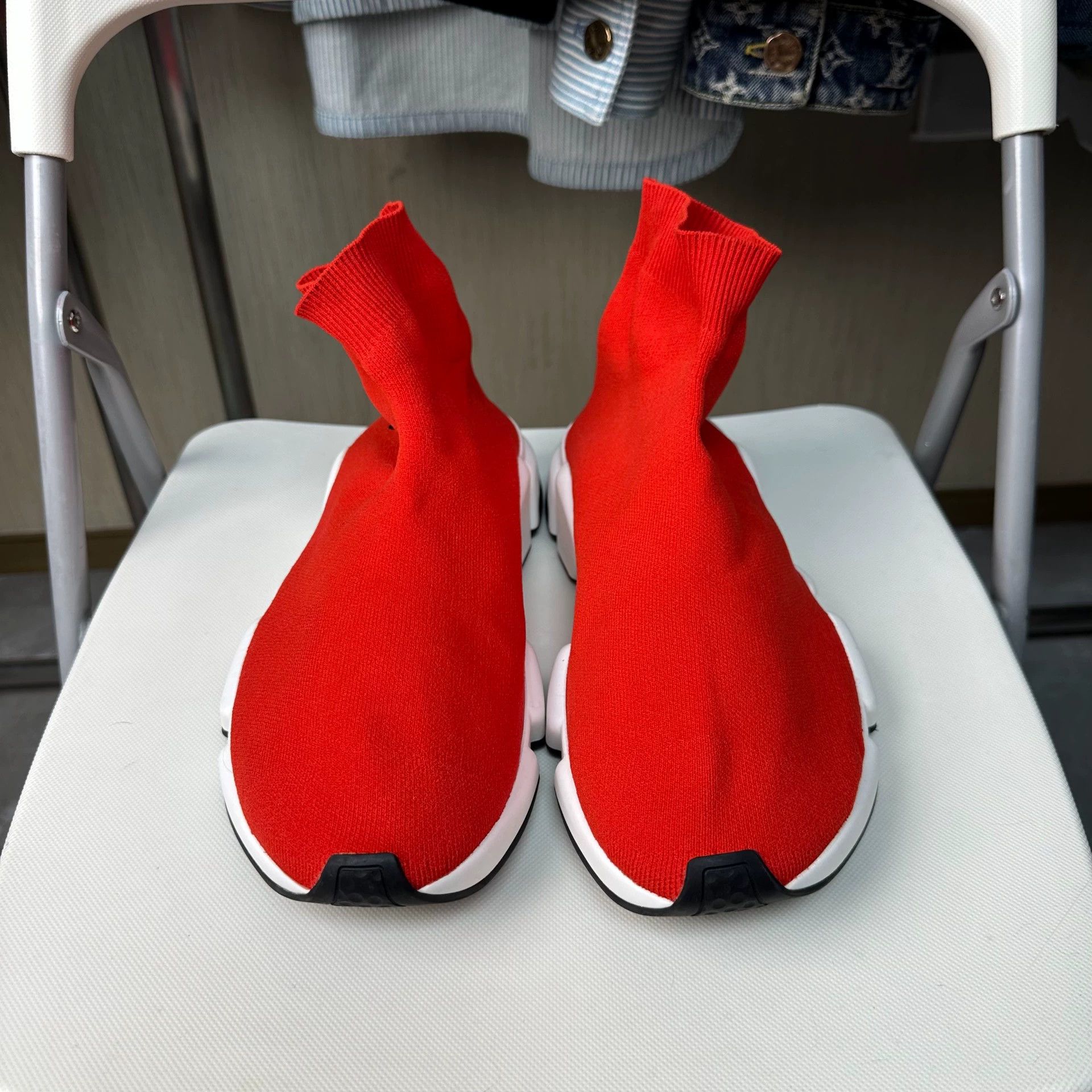 Balenciaga Balenciaga Speed Trainer Bright Red 45 Size US 10 / EU 43 - 2 Thumbnail