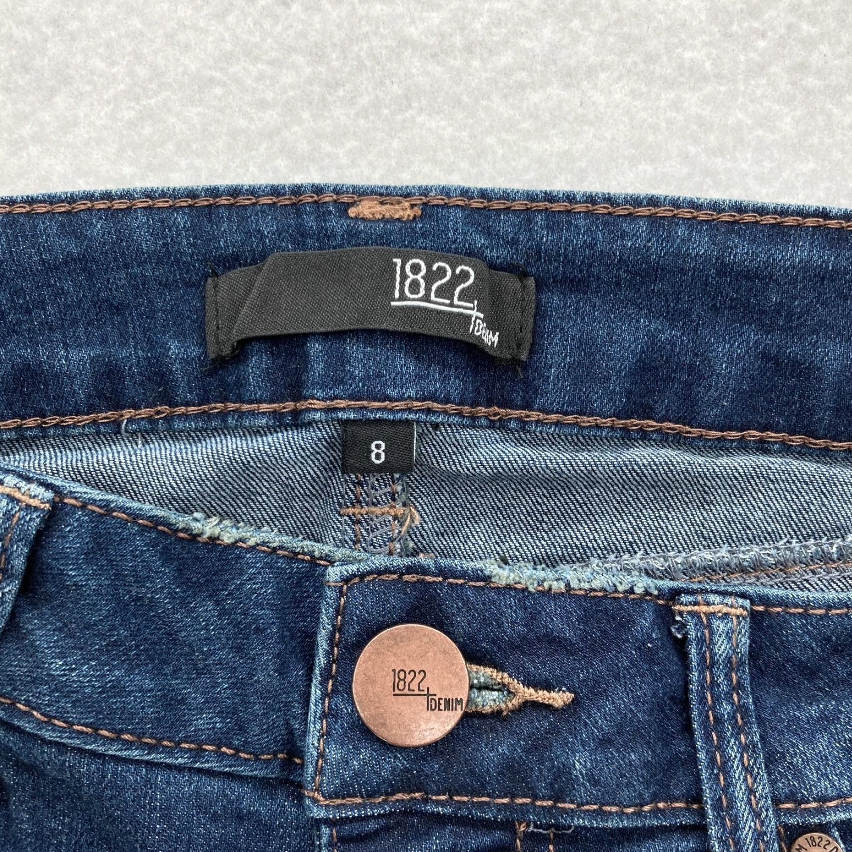 Vintage 1822 Denim Jeans Womens 8 Blue Relaxed Ankle Skinny Distressed Stretch Grunge Size 30" / US 8 / IT 44 - 5 Thumbnail