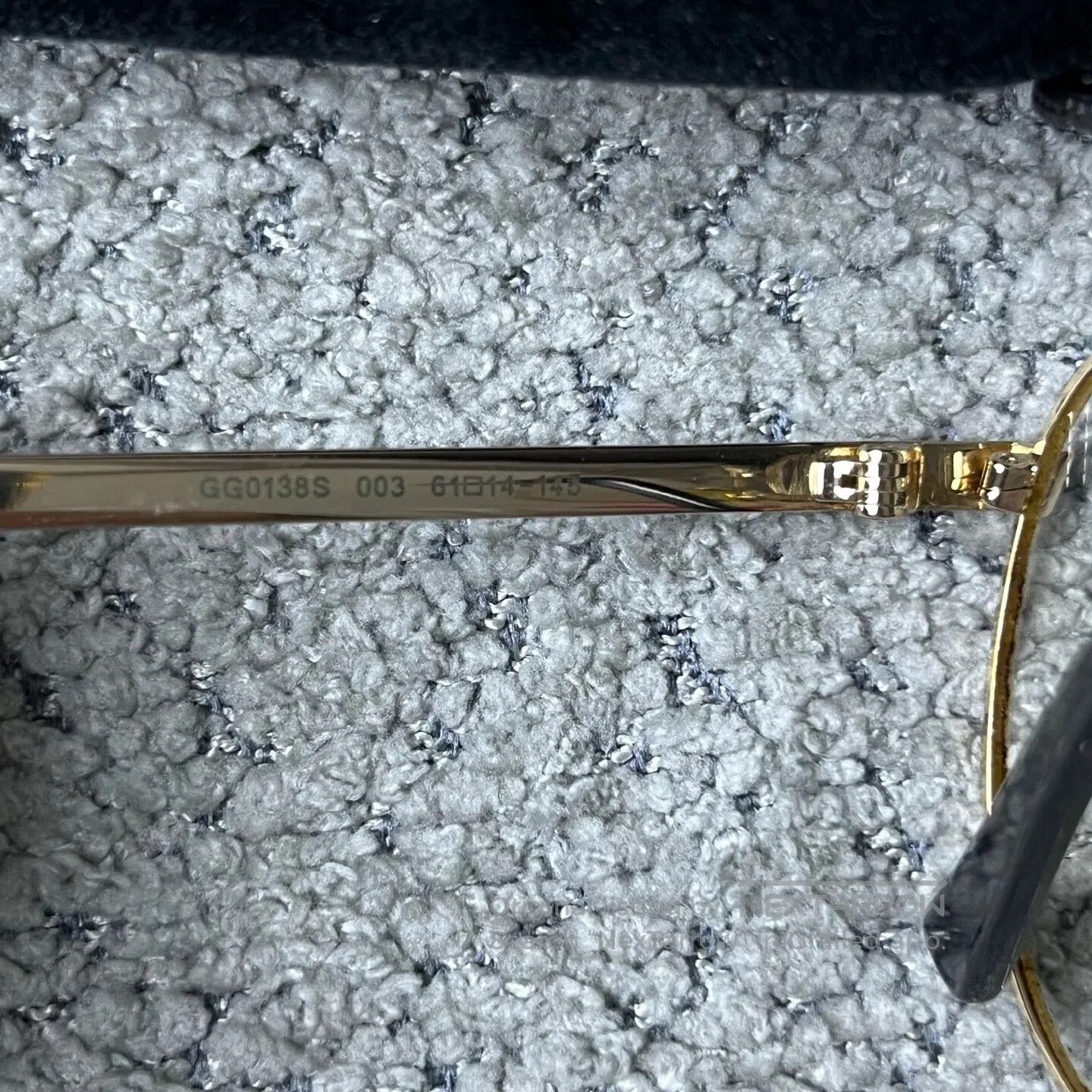 Gucci Guicci Golden frame with colored strip decoration; round o Size ONE SIZE - 5 Thumbnail