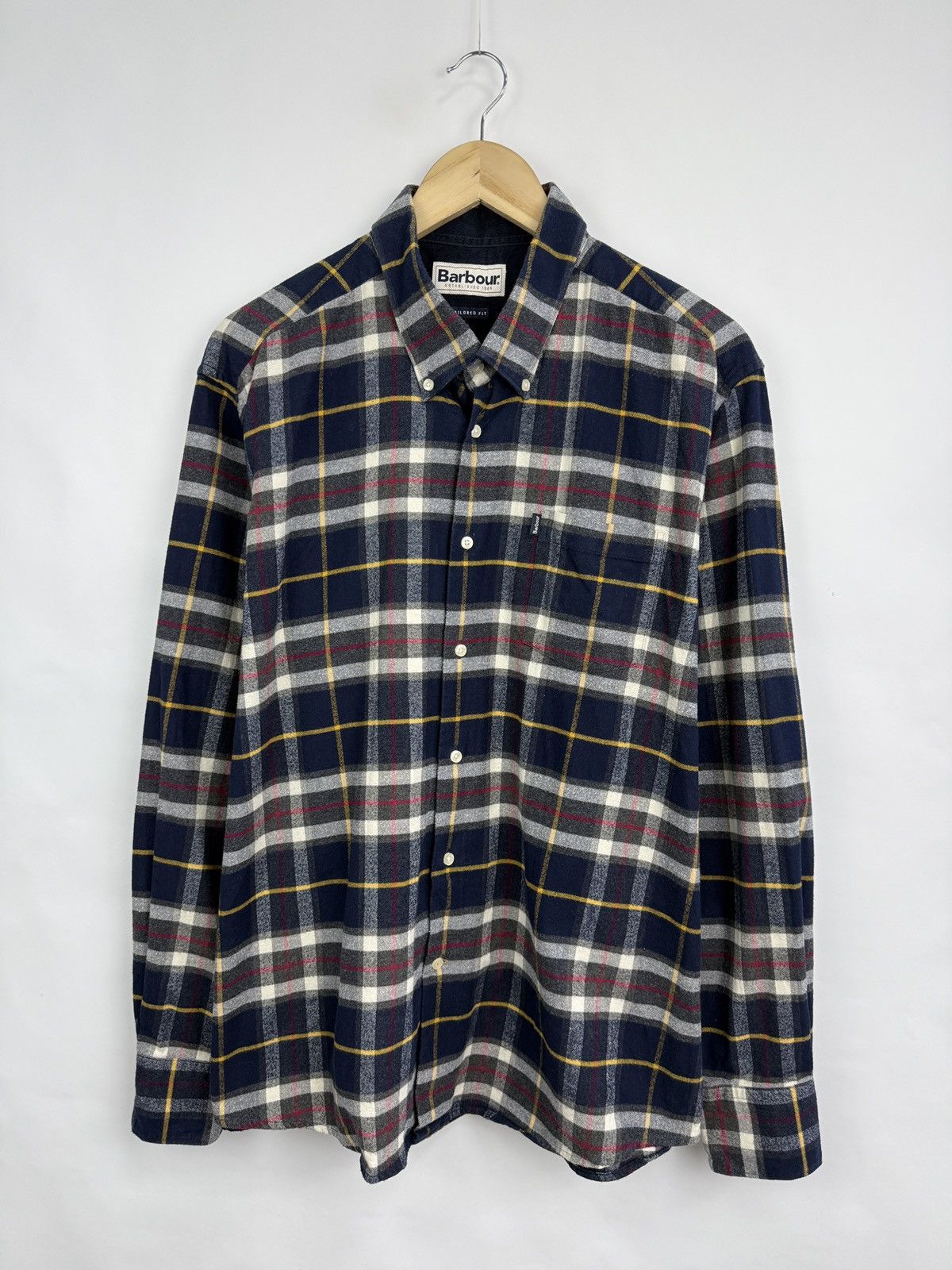 Barbour 🇬🇧 Y2K Barbour Camicia in Calda Flannel Shirt Rare Retro Hype Size US XL / EU 56 / 4 - 4 Thumbnail