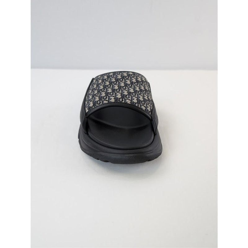 Dior o1rshd1 H-Town Single Band Slipper Sandal in Black / Beige Size US 8 / EU 41 - 15 Thumbnail