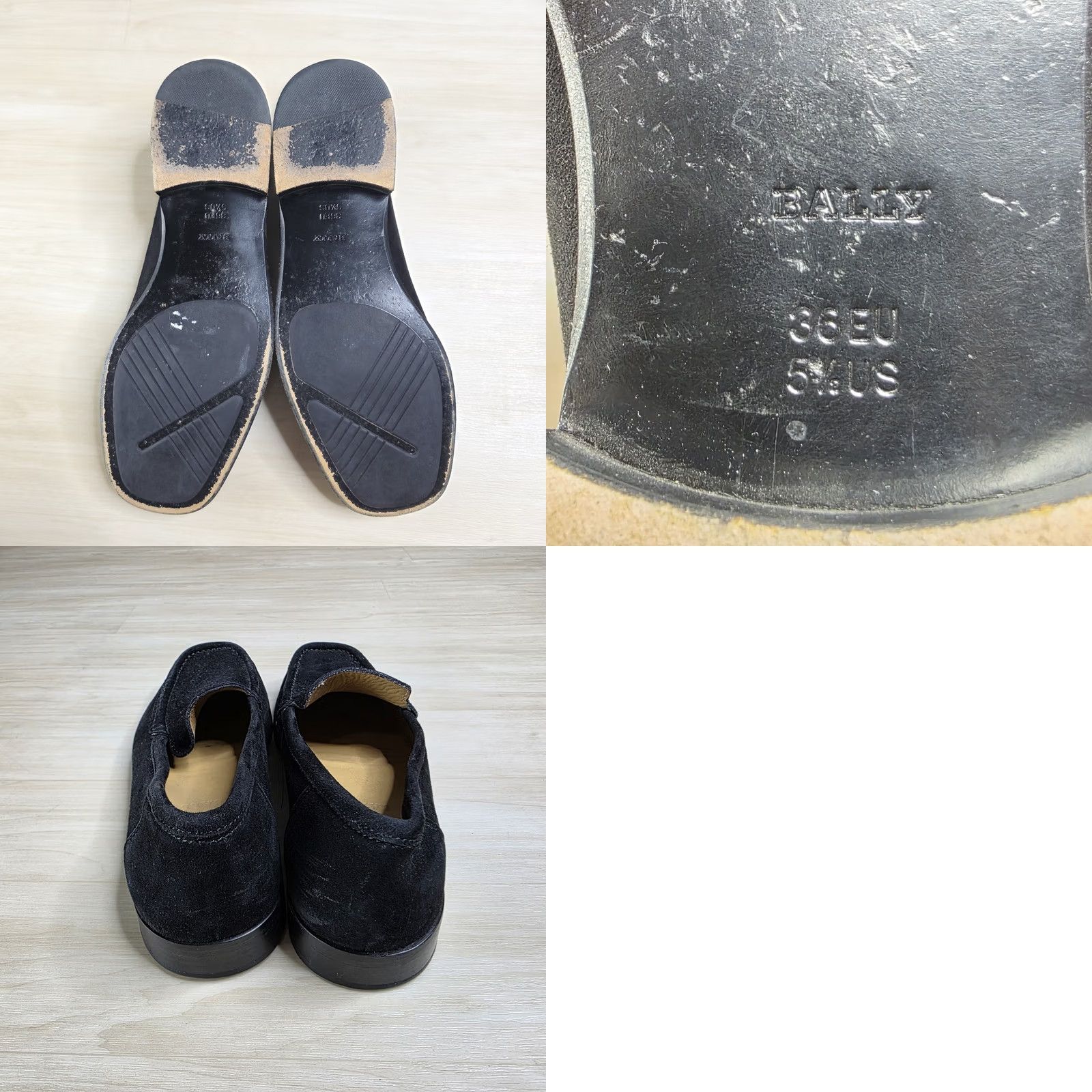 Bally Bally Black Suede Slip On Loafers Women's 5.5 Loafer Slip On Suede Flat E Size 5.5 Black Bally Women's Shoes Size US 6 / IT 36 - 8 Thumbnail