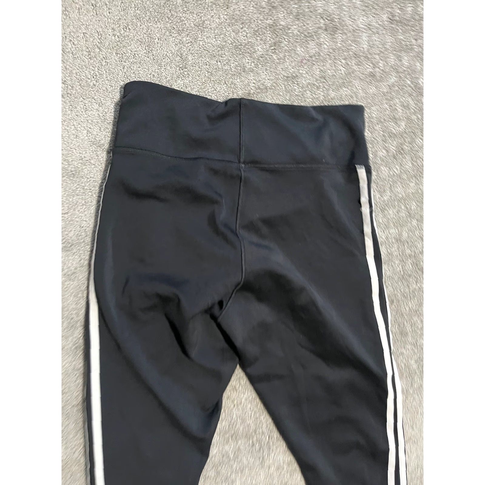 Adidas Adidas Stripe Tight Leggings Womens Black Pull On Stretch Pants M Size 32" / US 10 / IT 46 - 4 Thumbnail