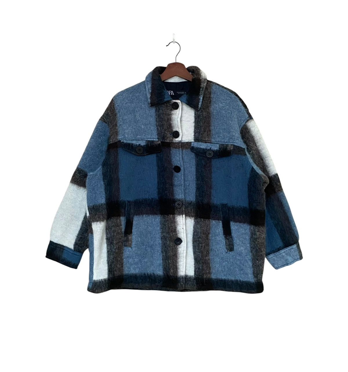 Zara Zara Wool Plaid Coat 2000s Size US M / EU 48-50 / 2 - 1 Thumbnail