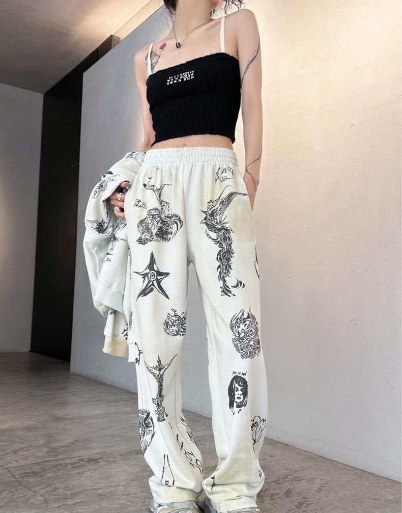 Balenciaga size S Tattoos, tattoos, mud-dyed graffiti pant