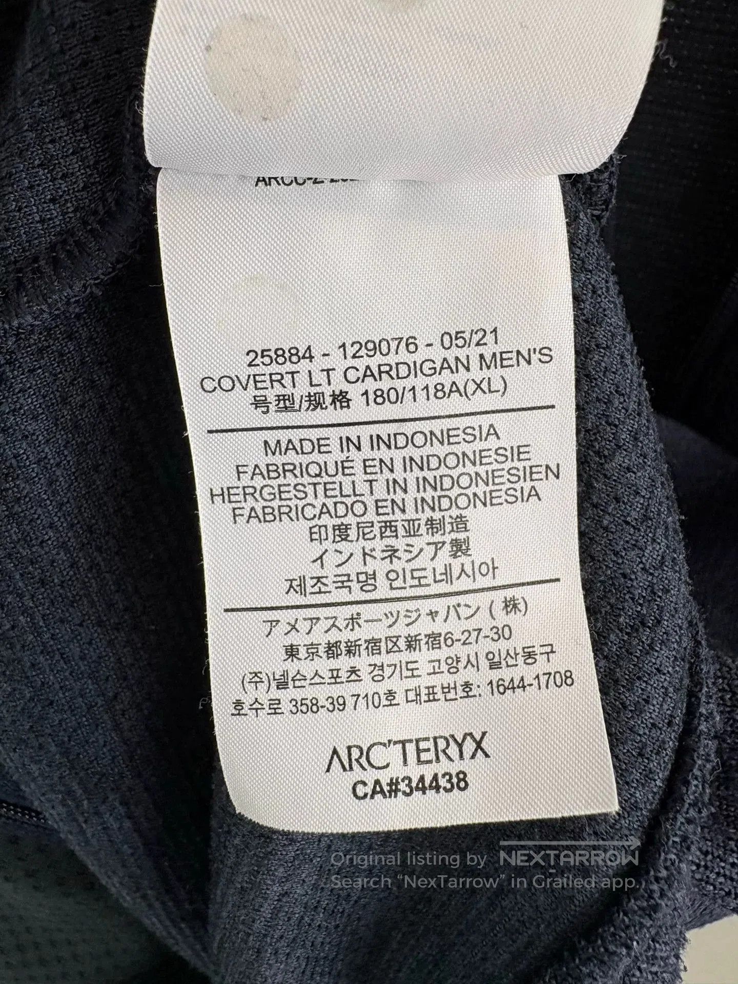 Arc'teryx Arcteryx Covert LT Fleece Zip Jacket. Size US XL / EU 56 / 4 - 5 Thumbnail