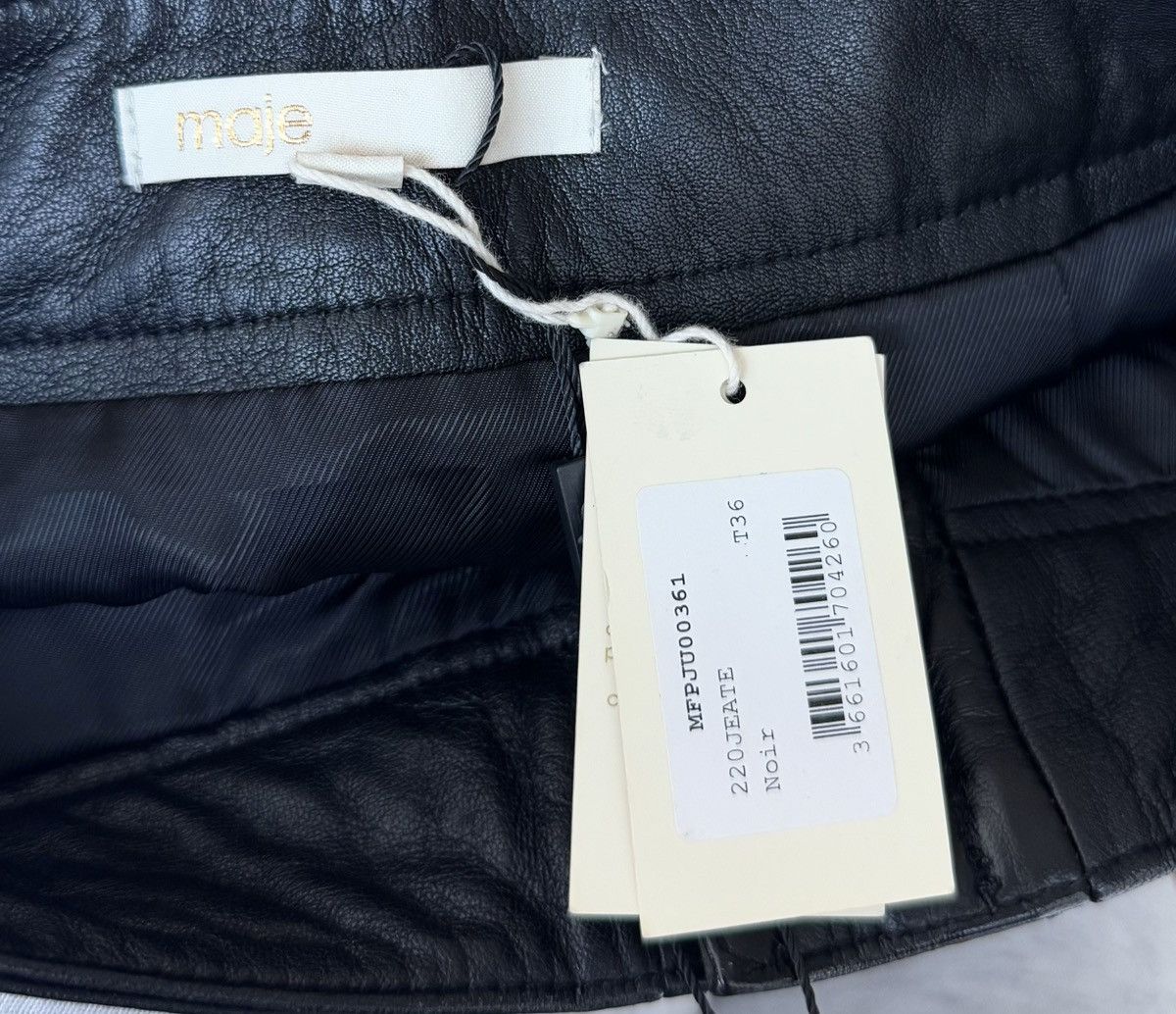 Maje Brand new with tags Maje leather skirt Size 26" / US 2 / IT 38 - 3 Thumbnail