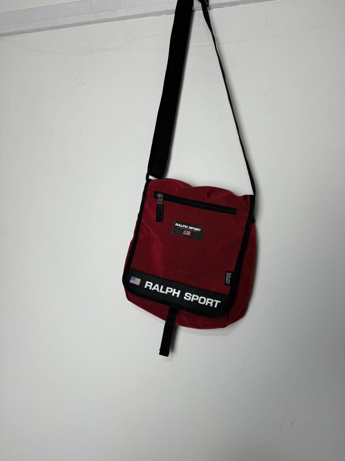 Ralph Lauren Ralph Sport Red Nylon Crossbody Bag Multi Pocket Y2K Style Size ONE SIZE - 2 Thumbnail