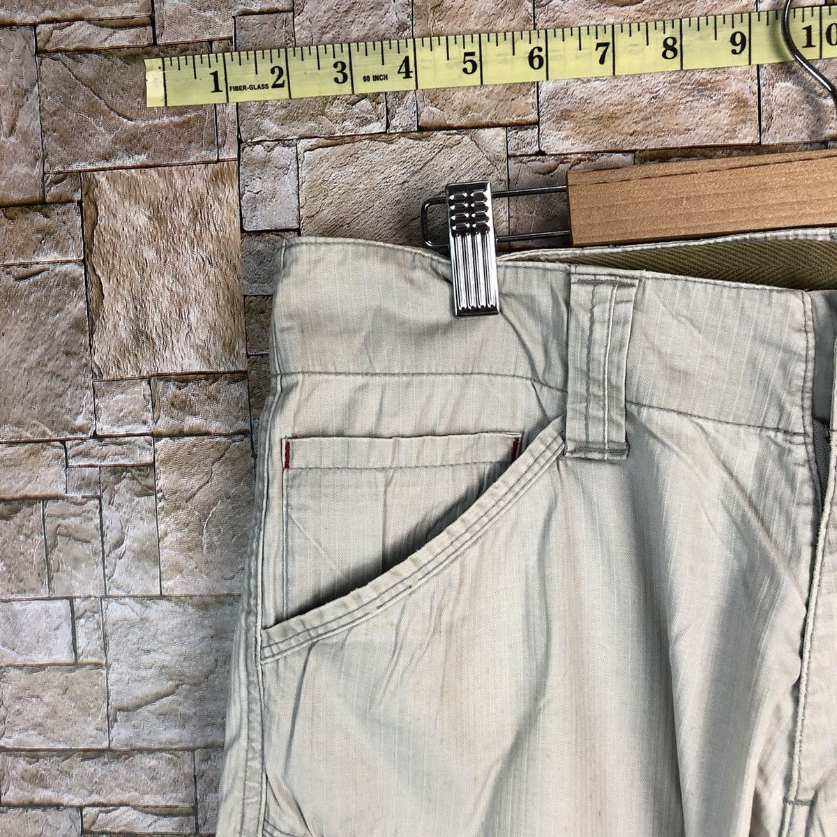 Japanese Brand Genba White utility tactical Cargo Multipocket Pants #A638 Size US 30 / EU 46 - 8 Thumbnail