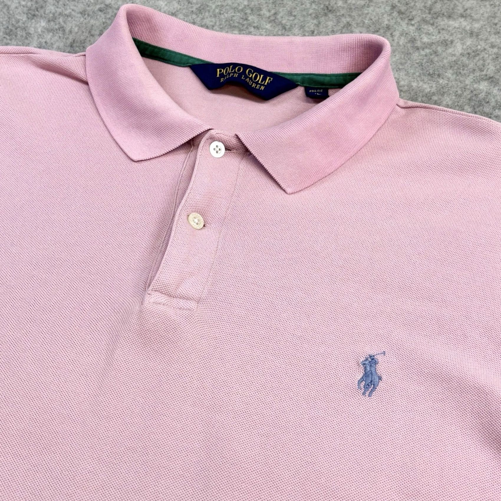 Ralph Lauren Ralph Lauren Polo Golf Polo Shirt XL Pro Fit Men’s Light Pink Used Damaged Polo Shirt Mens XL Pink Damaged Hole Stitching Back Pull Front Lower Side Size US XL / EU 56 / 4 - 7 Thumbnail