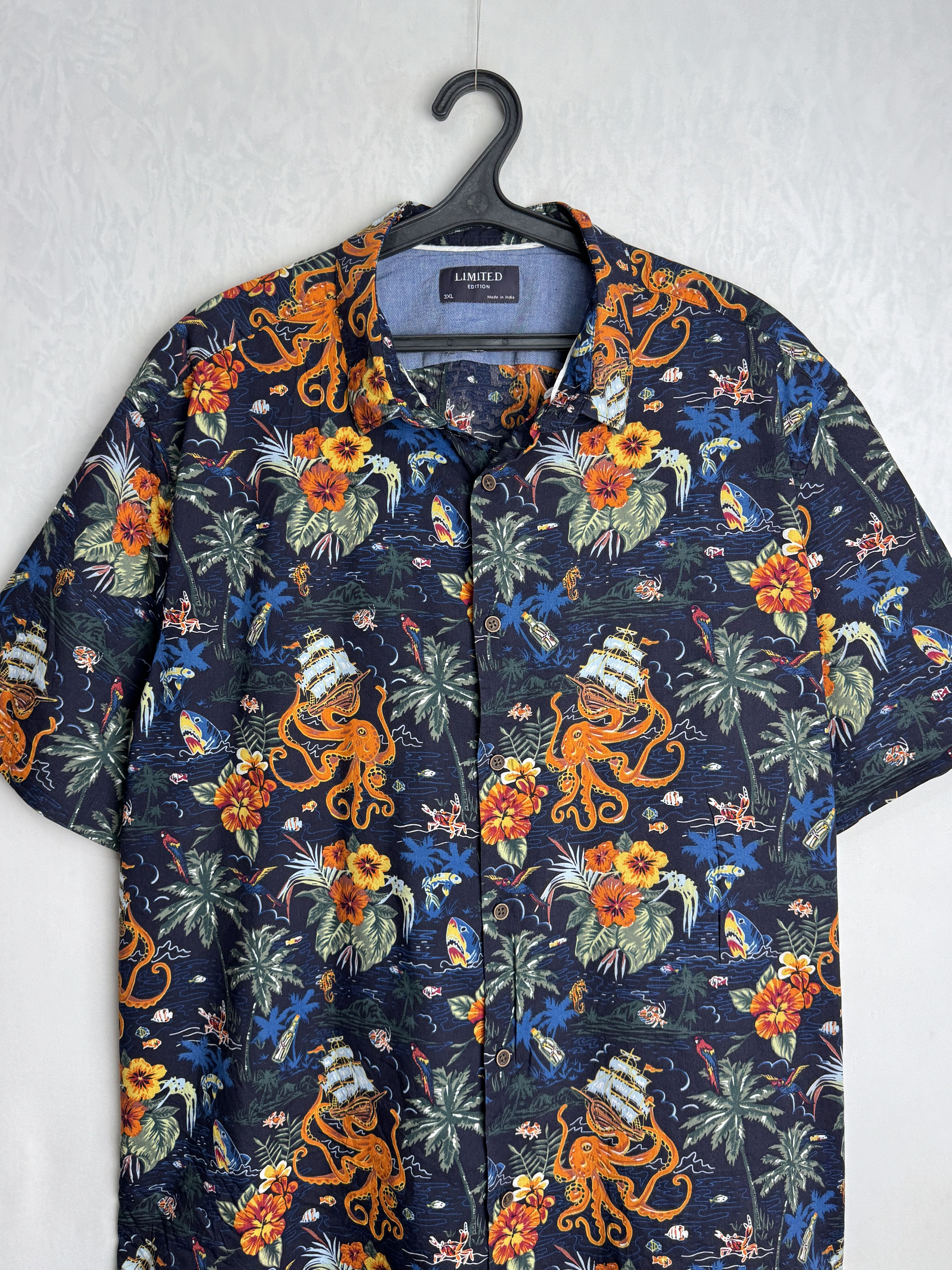 Other LIMITED EDITION men’s Hawaiian cotton button down shirt Size US XXL / EU 58 / 5 - 4 Thumbnail