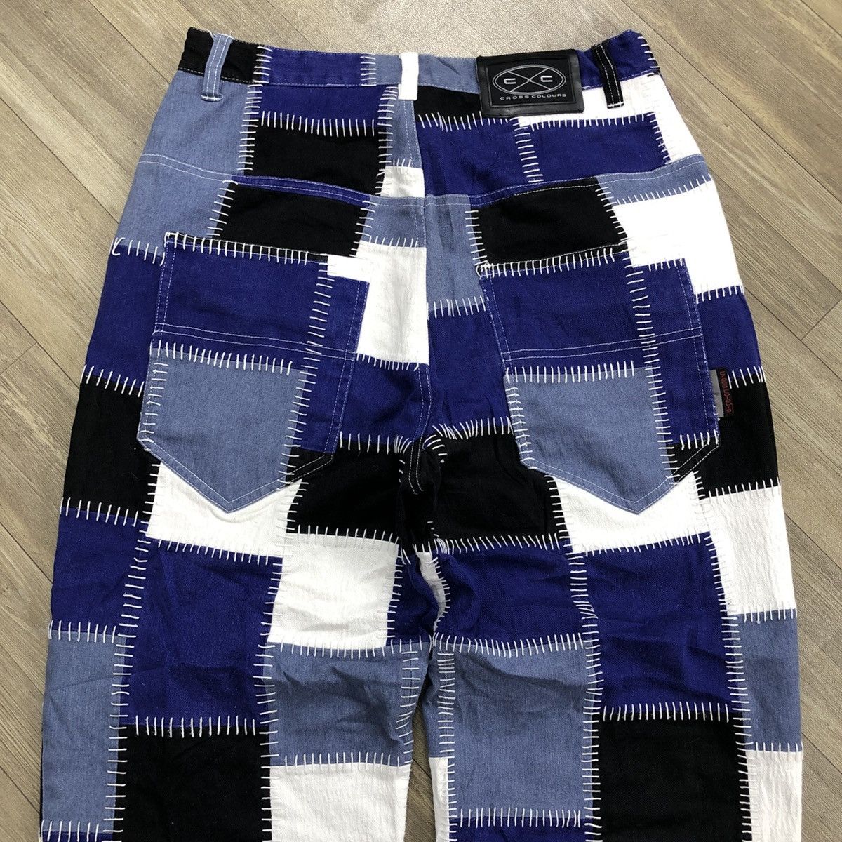 Cross Colours RARE💥 Cross Colours Patchworks JNCO Style Baggy Pants Size US 34 / EU 50 - 16 Thumbnail