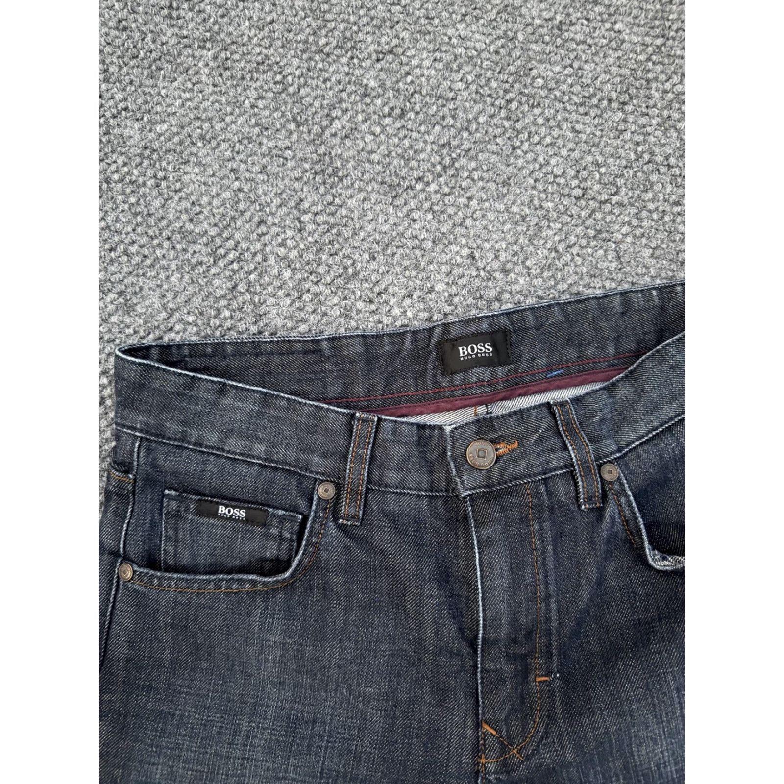 Hugo Boss HUGO BOSS Jeans Mens 30x32 Blue Regular Fit Straight Leg Denim Dark Wash Size US 30 / EU 46 - 3 Thumbnail