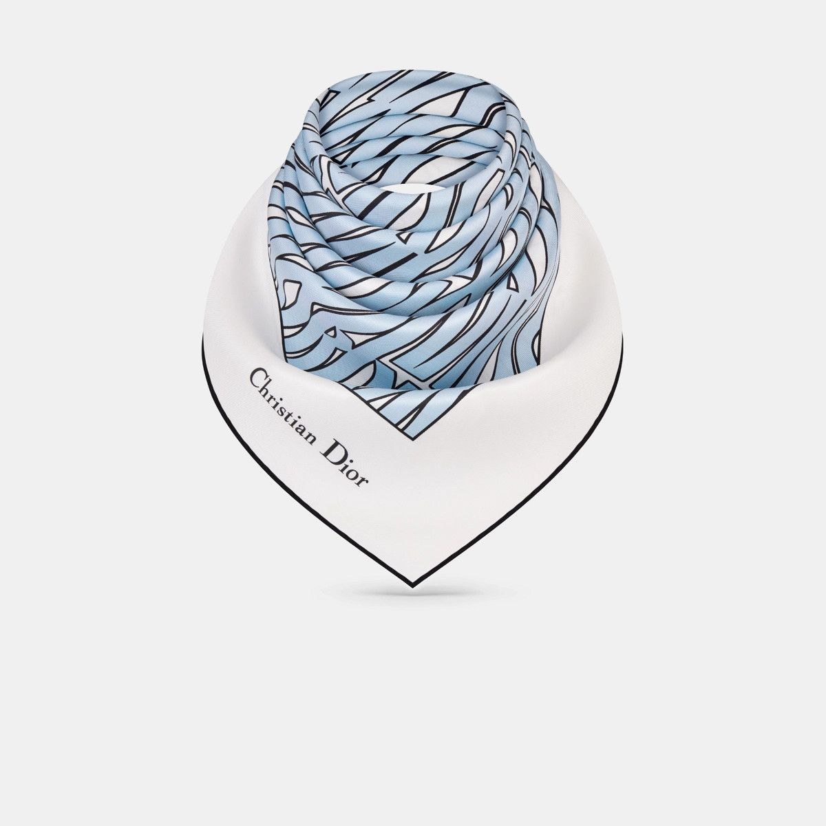 Dior o1bcso1str0226 Size:OS/90 Square Scarf in White/Pale Blue Size ONE SIZE - 3 Thumbnail