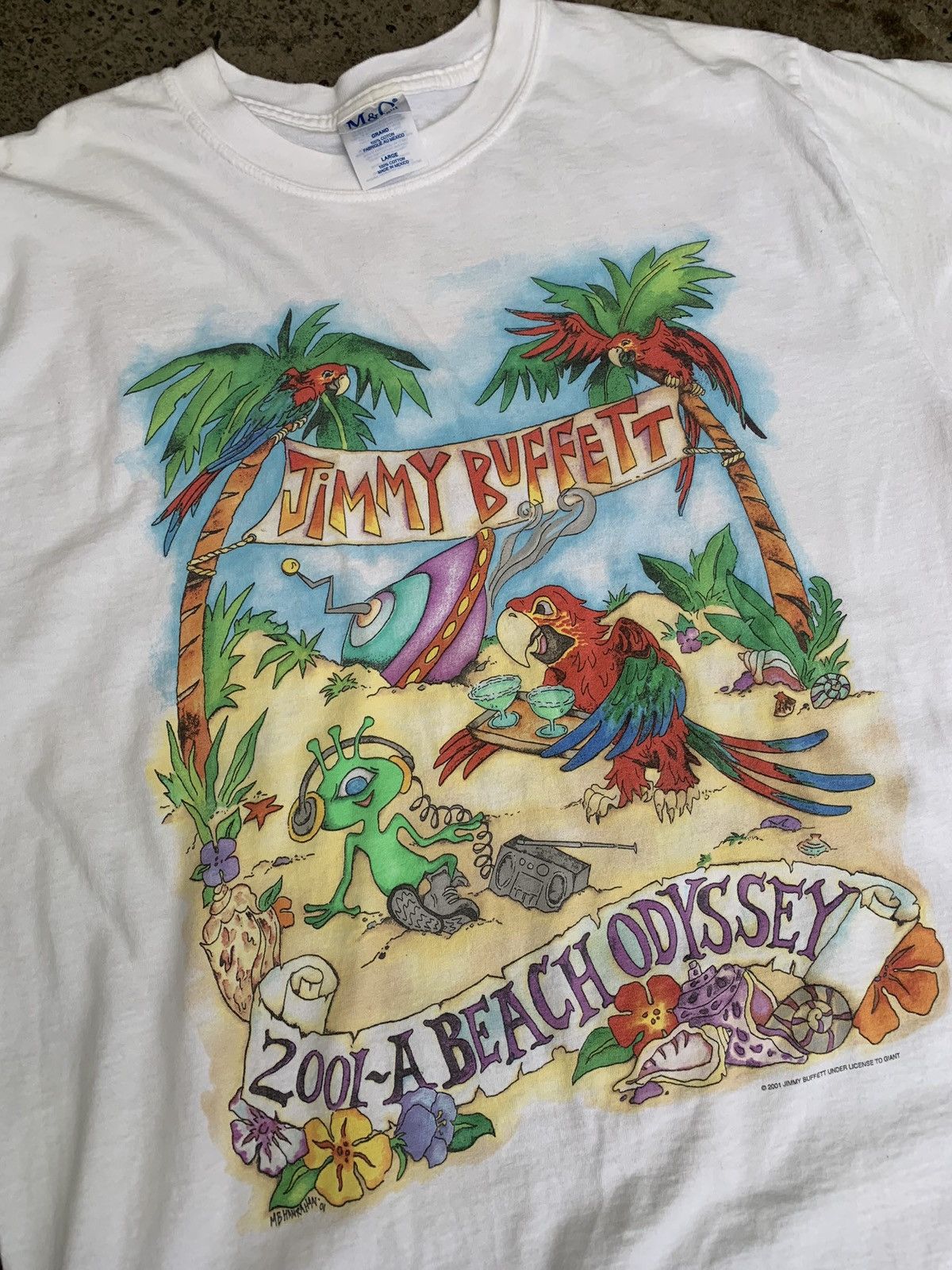 Band Tees × Vintage Vintage jimmy buffet a beach odyssey 2001 T shirt Size US L / EU 52-54 / 3 - 2 Thumbnail