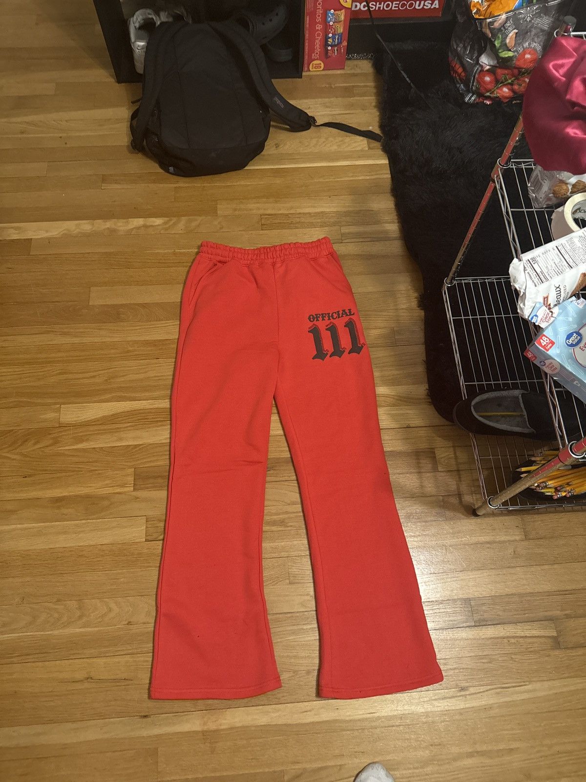 Boohoo Official Red Medium Sweatpants Size US 28 / EU 44 - 1 Preview