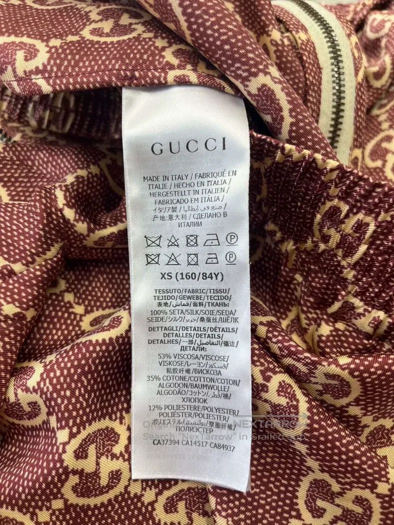Gucci Double G old flower full-print zipper silk jacket ho