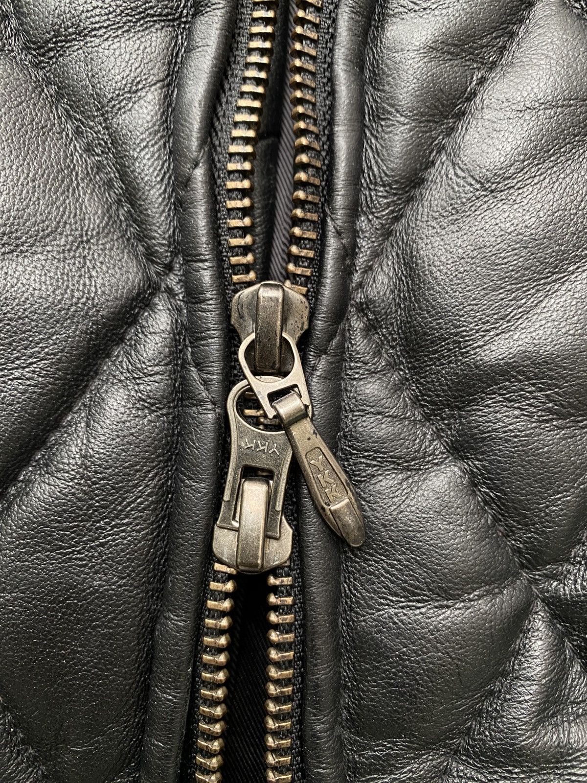 Japanese Brand 2000s- Kawanoyakata Schaffen- Quilted Leather Down Jacket Size US M / EU 48-50 / 2 - 6 Thumbnail