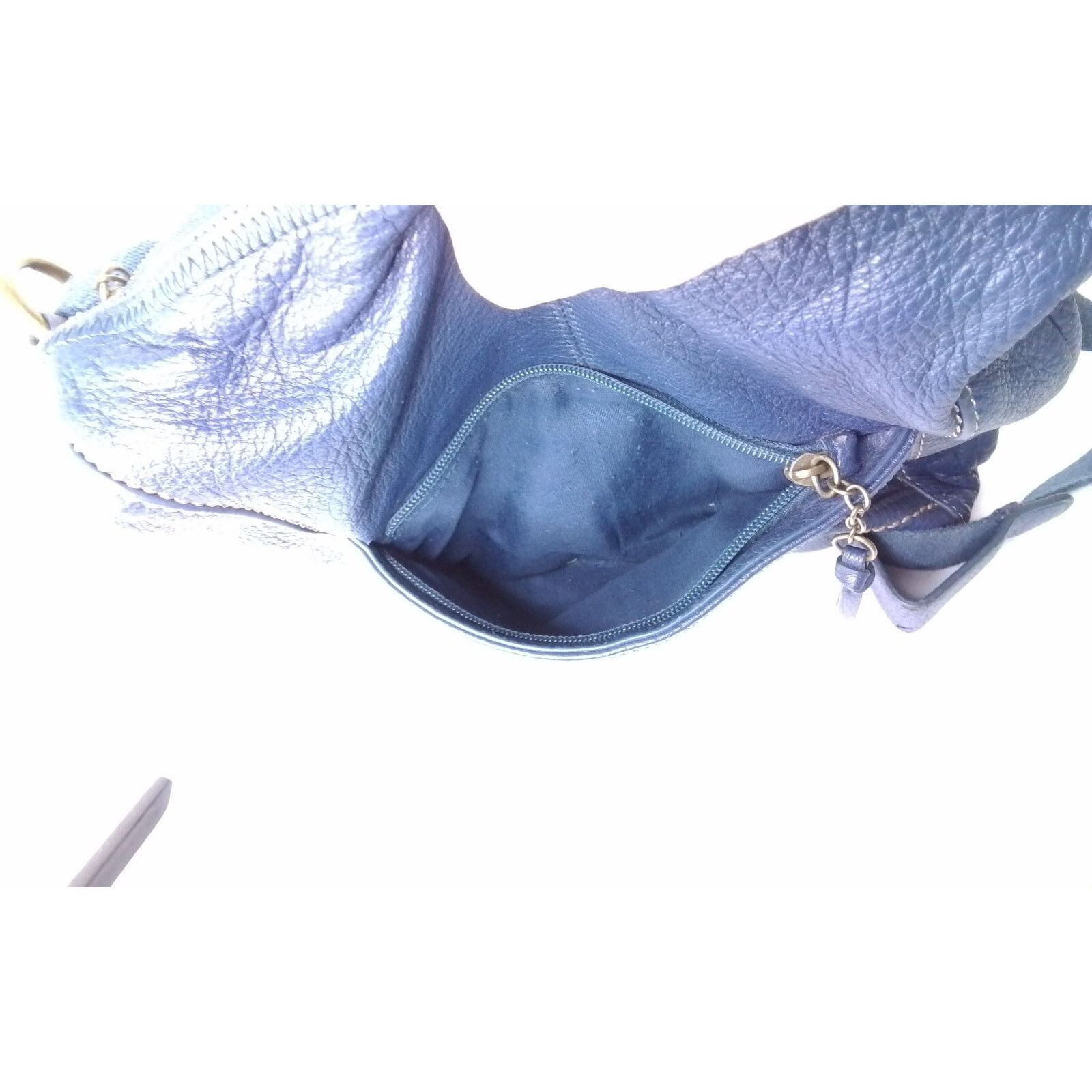 The Sak The Sak Leather Handbag Blue Purse #W2657 Size ONE SIZE - 8 Thumbnail