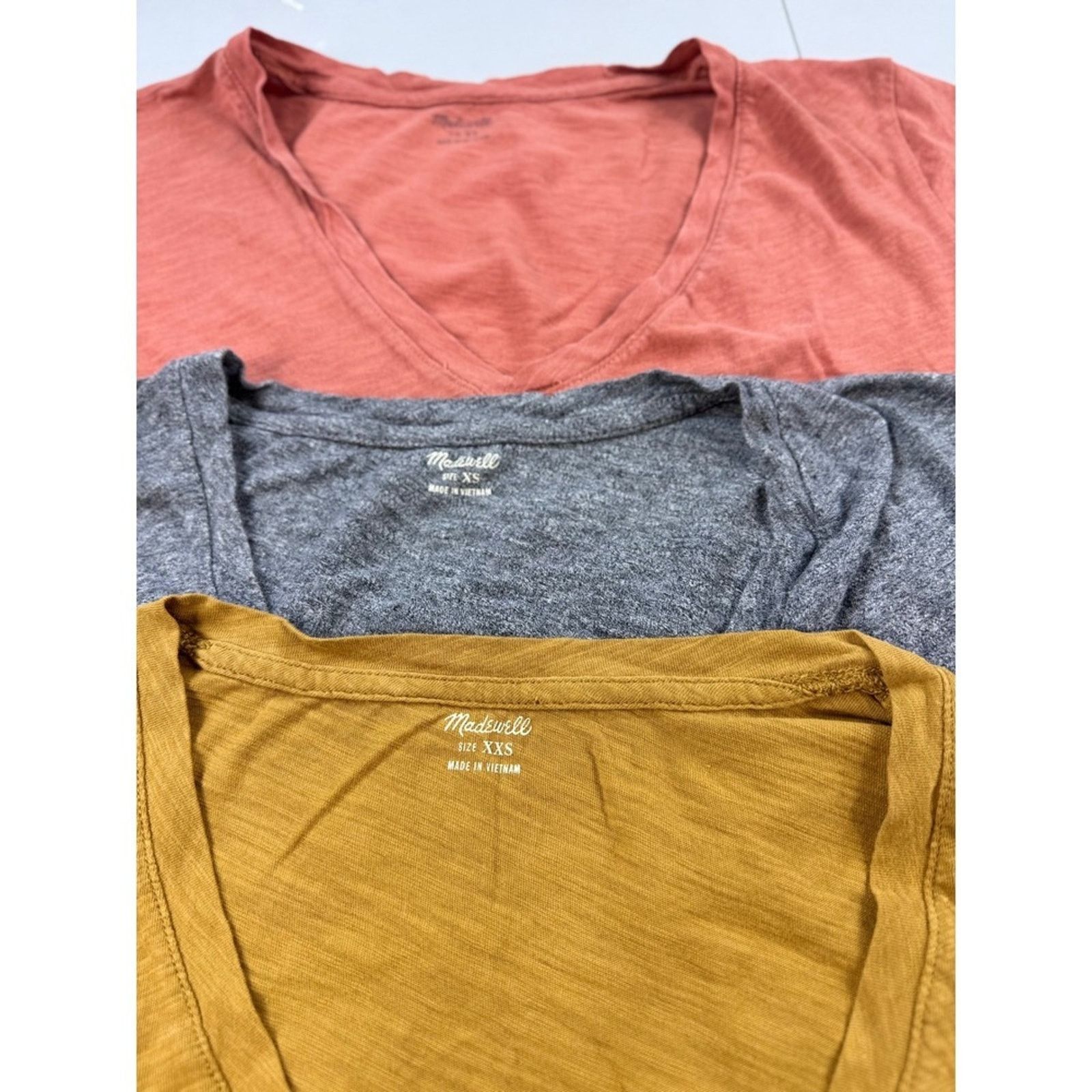 Madewell Madewell Women's V-Neck Pocket Tee‎ Shirt Bundle - XXS SET 3 Size XXS / US 00 / IT 34 - 3 Thumbnail